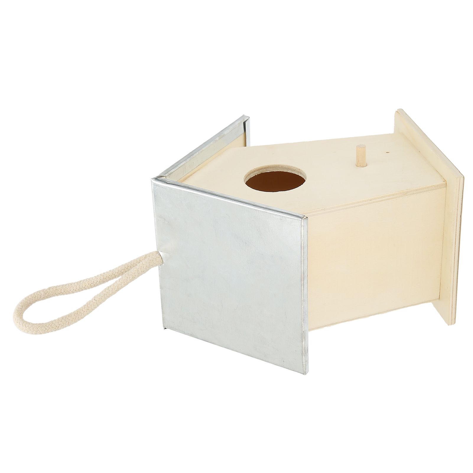 Wooden Bird House Hanging Breeding Nesting Cage Box for Outdoor Garden view 9