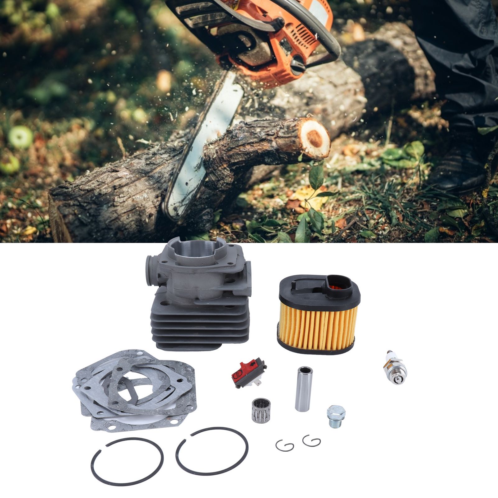 Cylinder Piston Kit Ignition Plug Filter Accessory for Husqvarna 372 XP 362 view 11