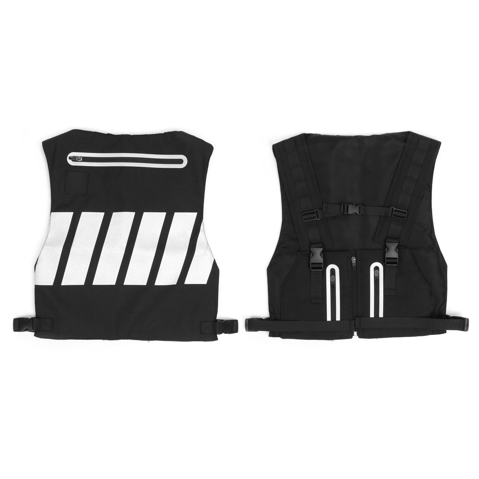 Reflective Safety Vest Cycling Clothes Waistcoat for Courtyard Training Sports view 7