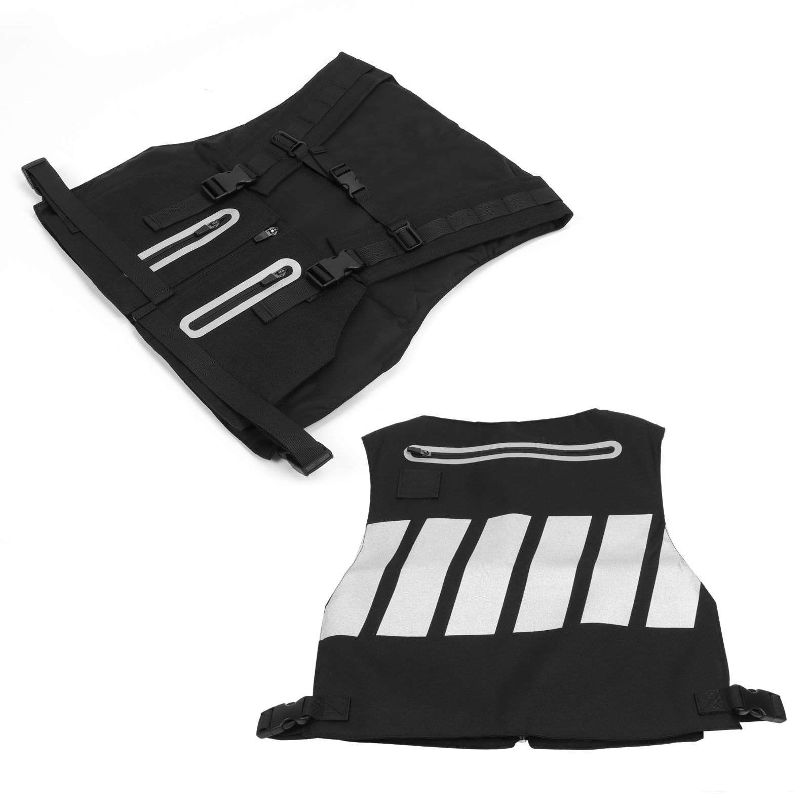 Reflective Safety Vest Cycling Clothes Waistcoat for Courtyard Training Sports view 10