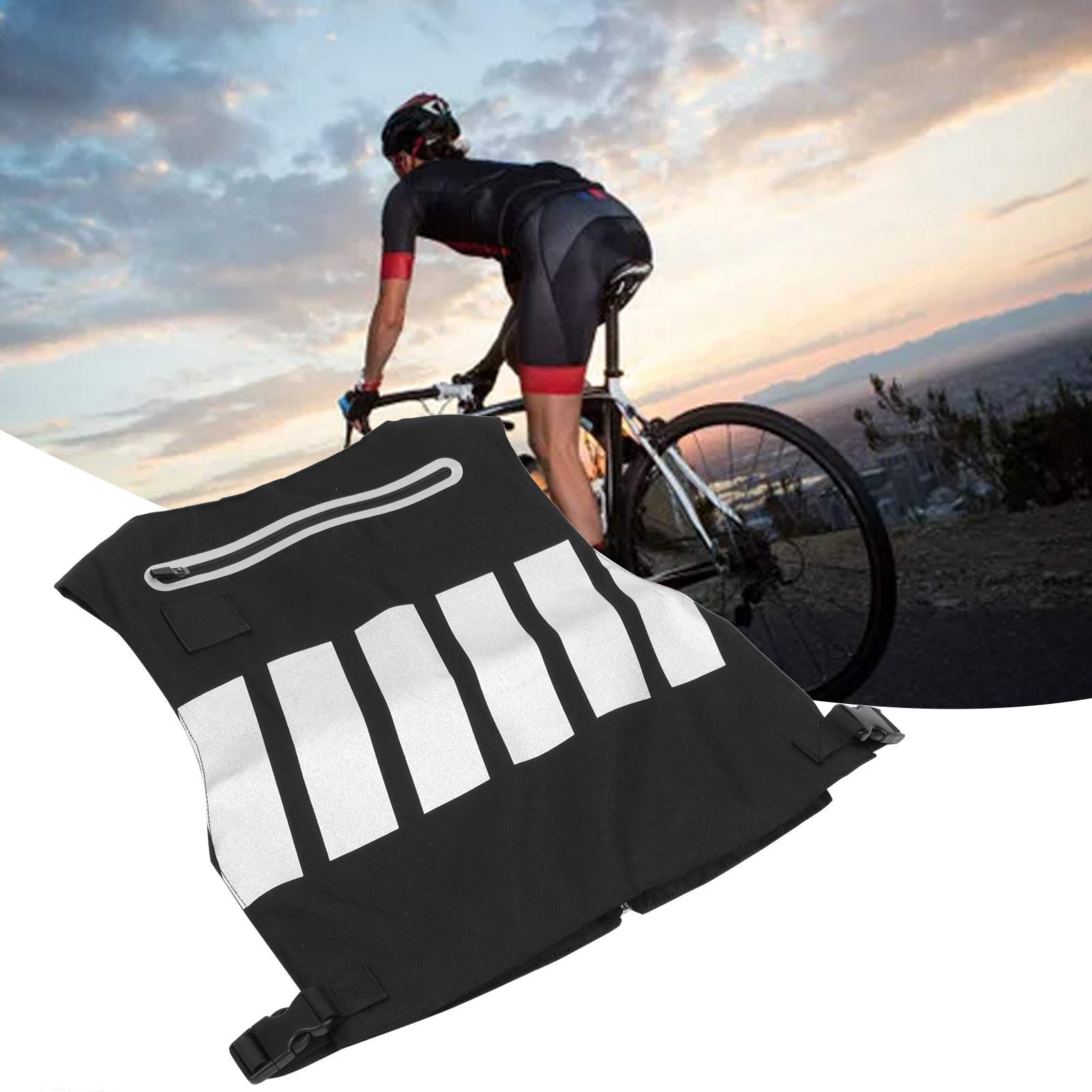 Reflective Safety Vest Cycling Clothes Waistcoat for Courtyard Training Sports view 12