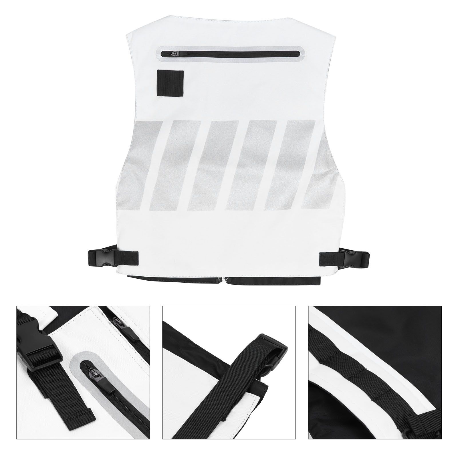 Reflective Safety Vest Cycling Clothes Waistcoat for Courtyard Training Sports view 9