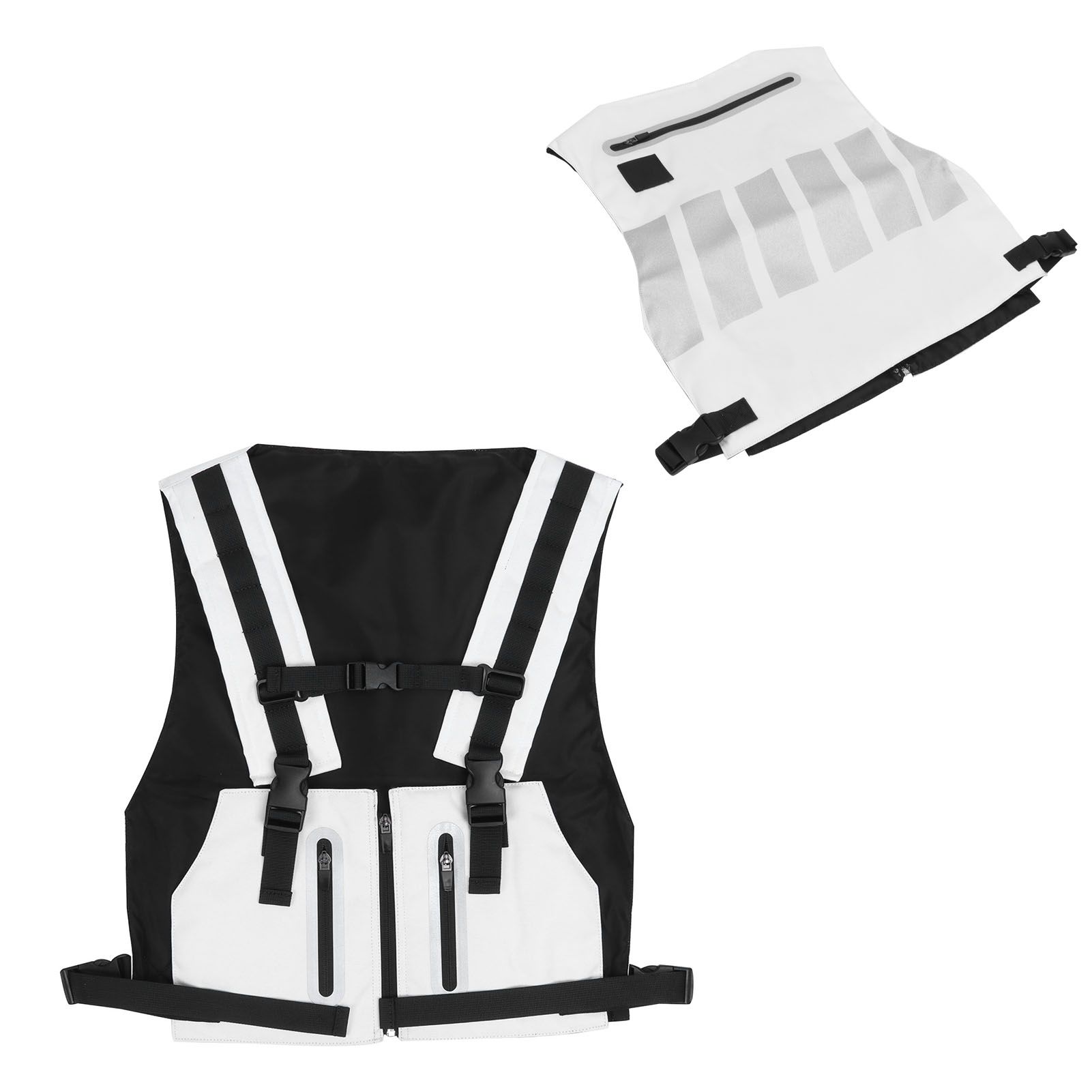 Reflective Safety Vest Cycling Clothes Waistcoat for Courtyard Training Sports view 10