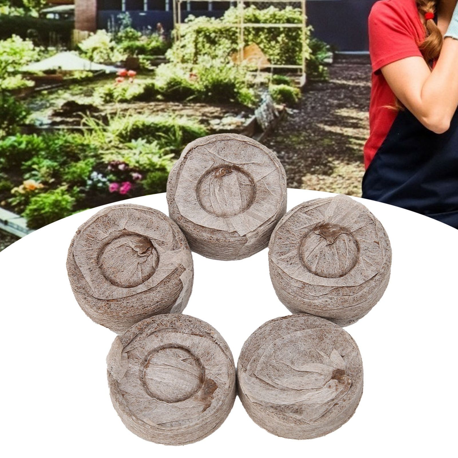 20Pcs 30mm Nursery Soil Seedling Soil Block Garden Flowers Vegetables Planting view 11