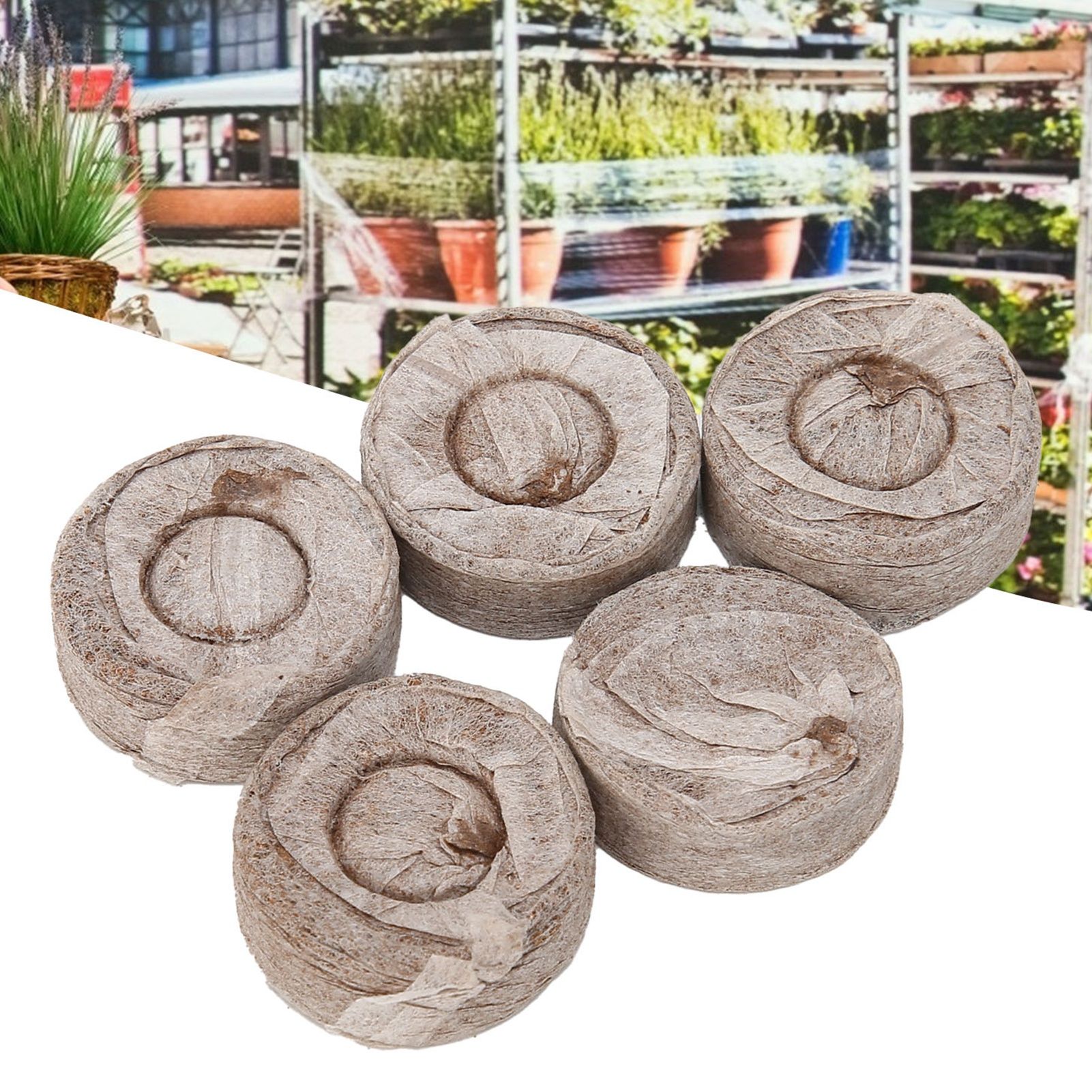 20Pcs 30mm Nursery Soil Seedling Soil Block Garden Flowers Vegetables Planting view 12