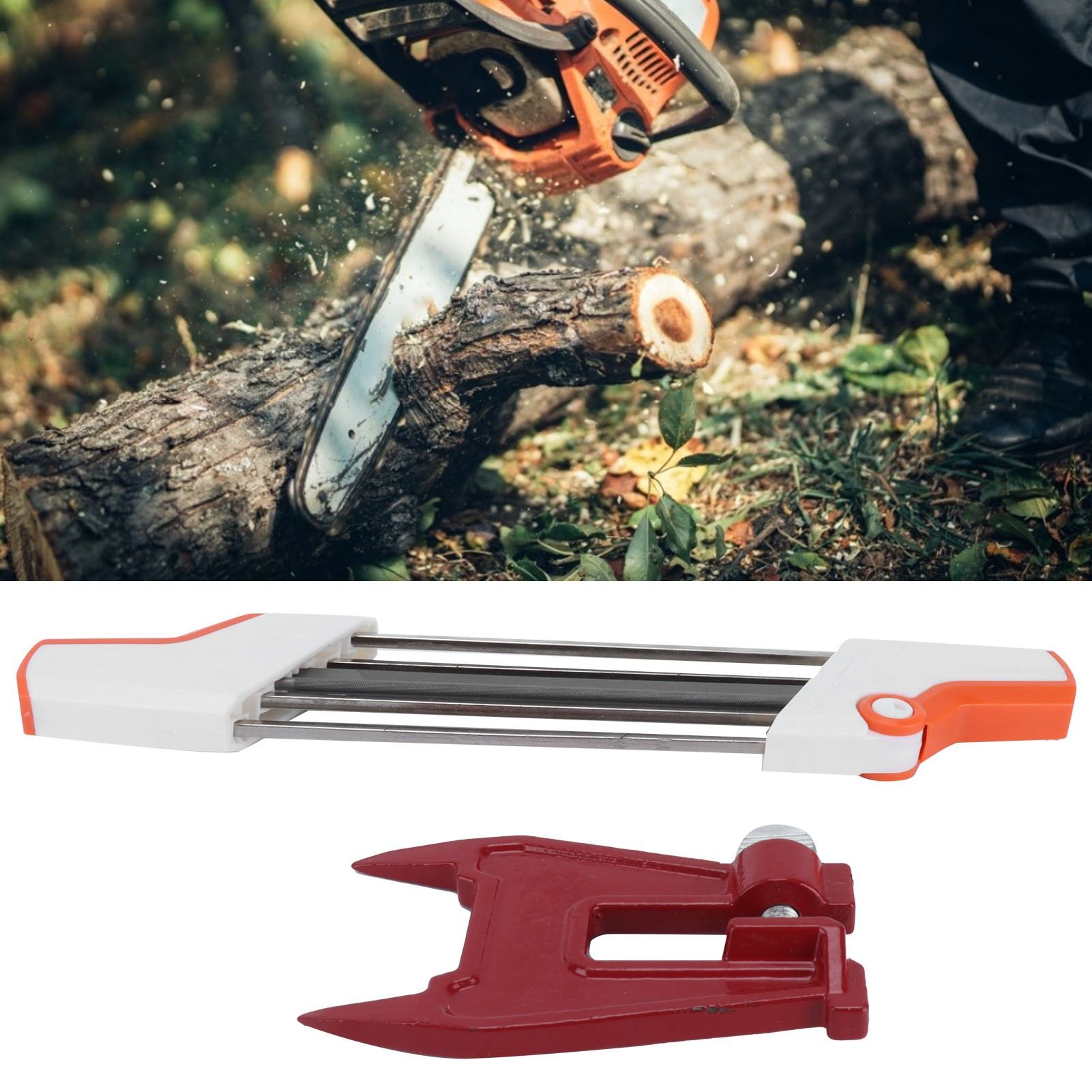 4.0mm Manual Chainsaw File Chain Sharpener with Chainsaw Filing Vise Set view 11