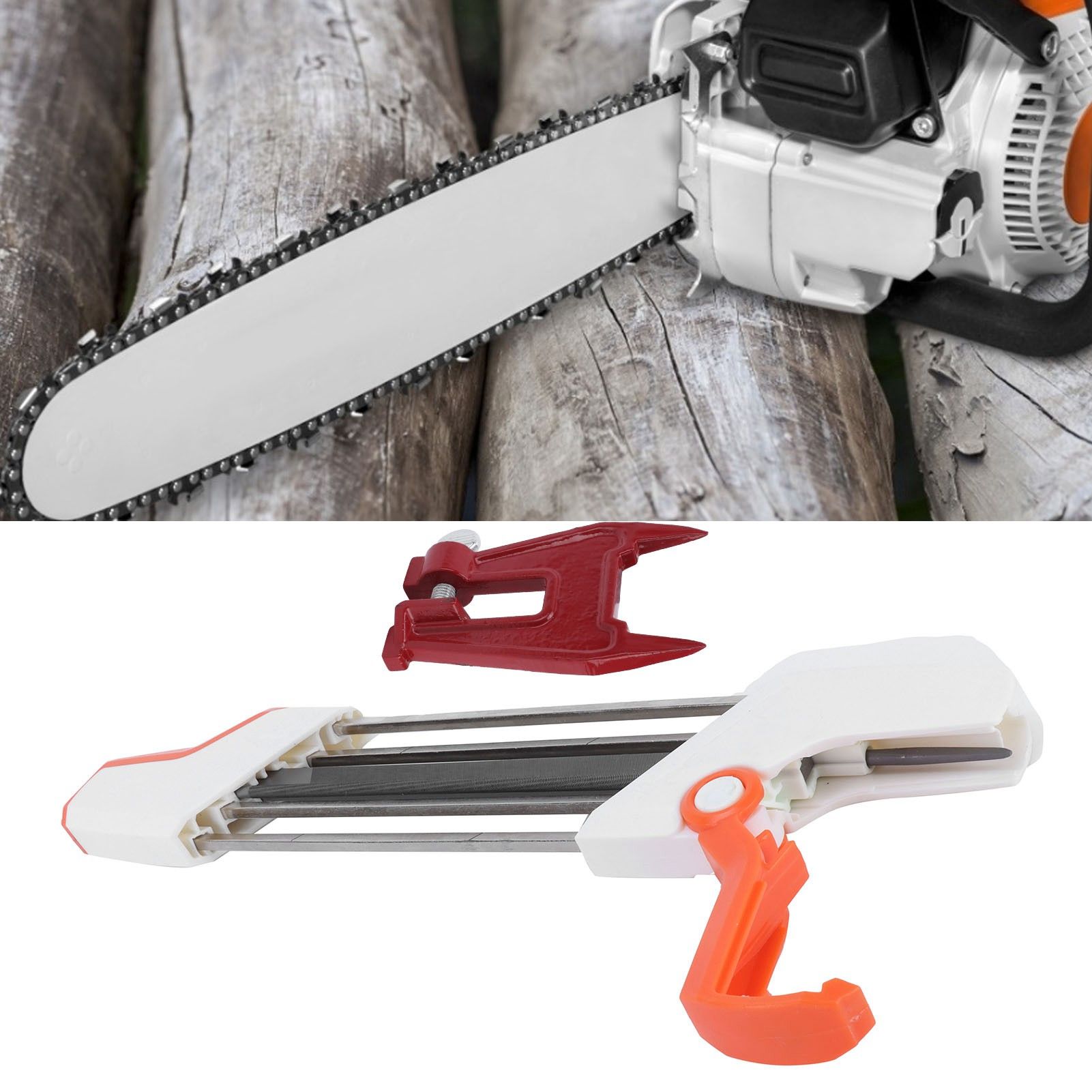 4.0mm Manual Chainsaw File Chain Sharpener with Chainsaw Filing Vise Set view 12