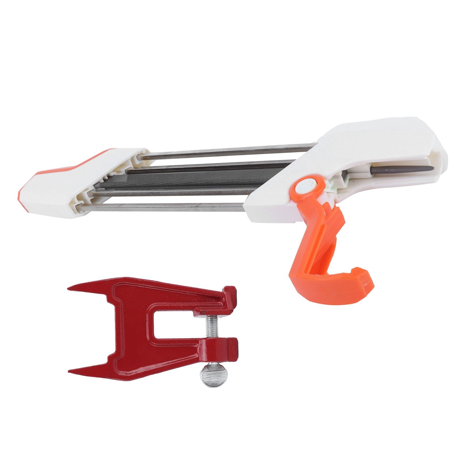 4.8mm Chainsaw Chain Sharpener Sharpening File with Chainsaw Filing Vise Set view 6