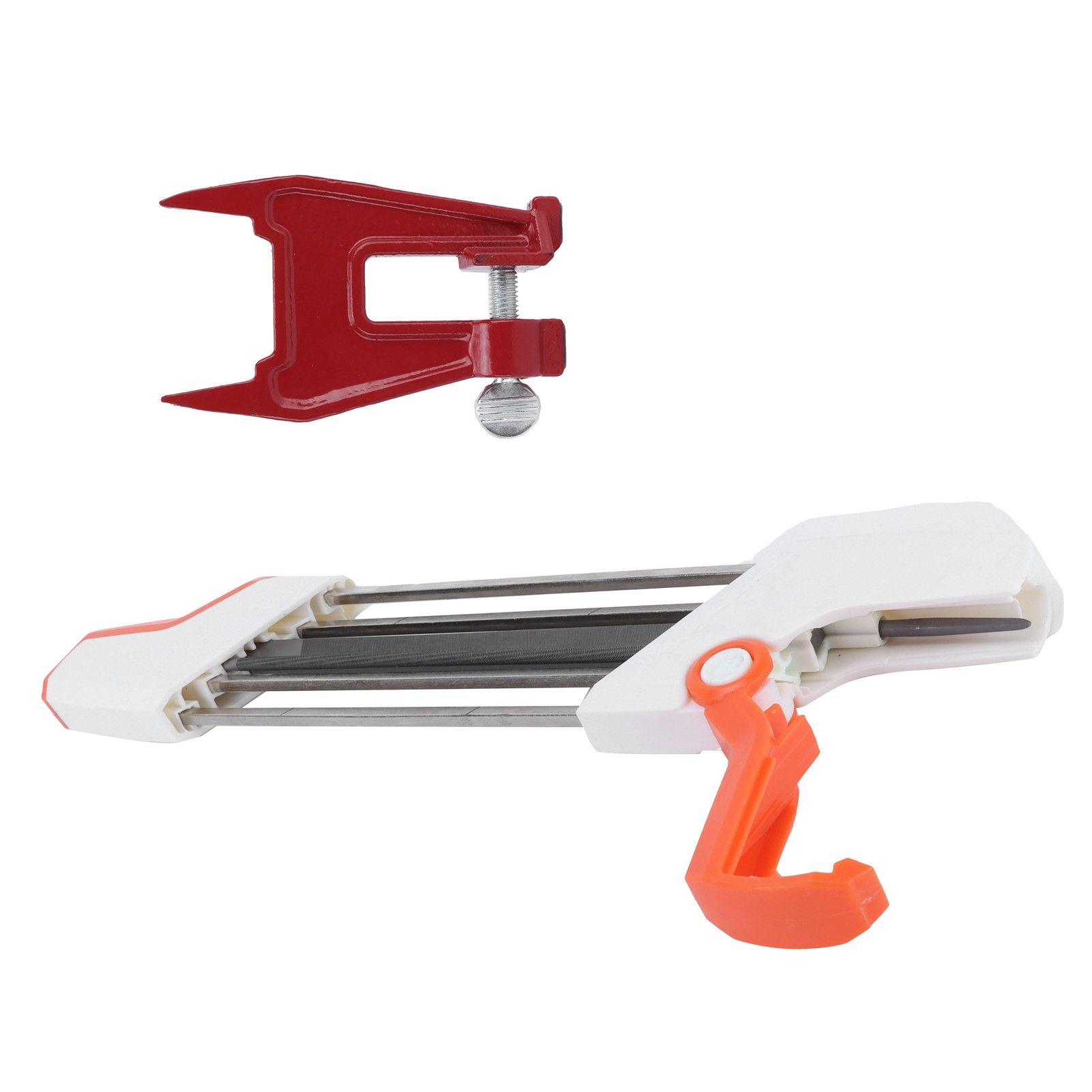 4.8mm Chainsaw Chain Sharpener Sharpening File with Chainsaw Filing Vise Set view 7