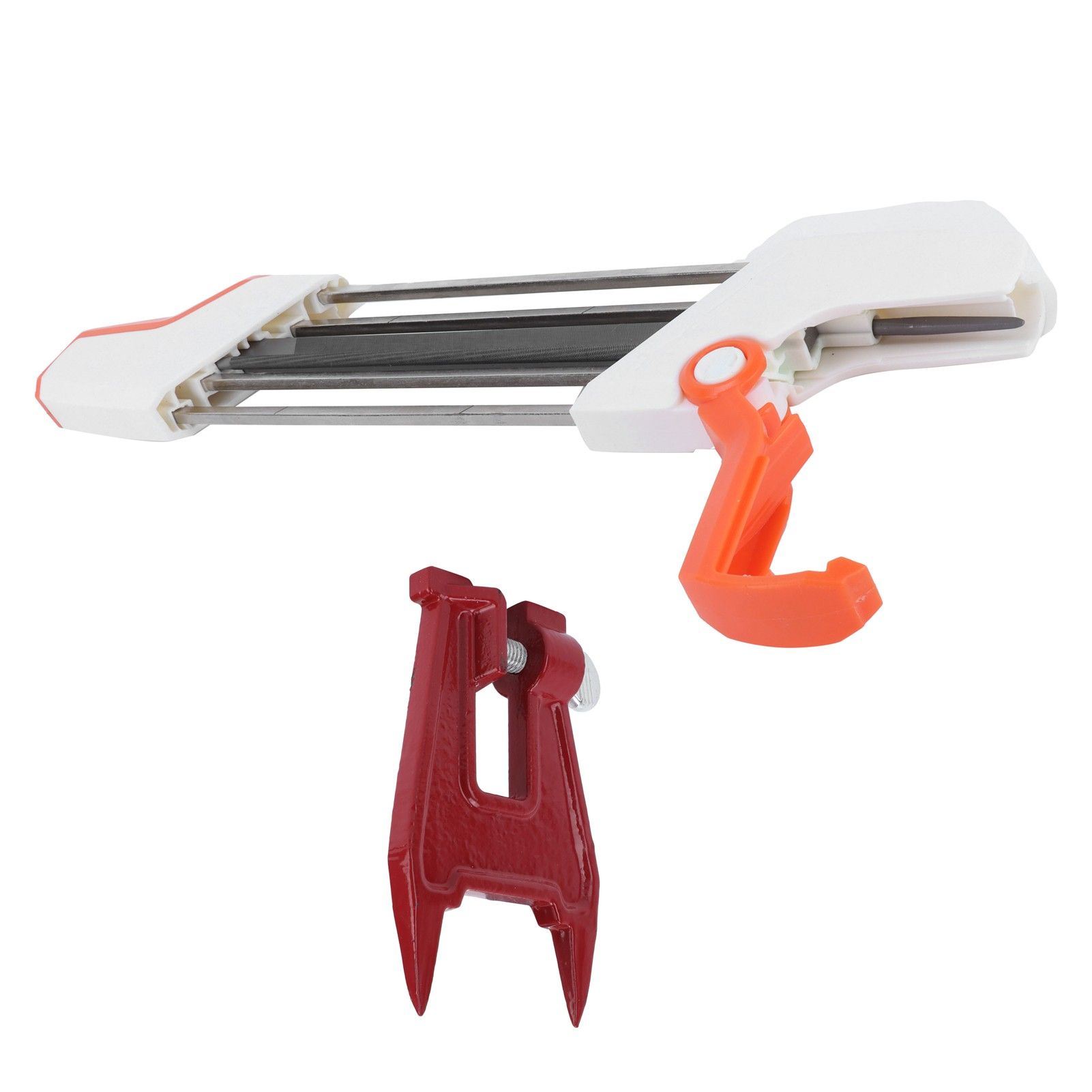 4.8mm Chainsaw Chain Sharpener Sharpening File with Chainsaw Filing Vise Set view 8