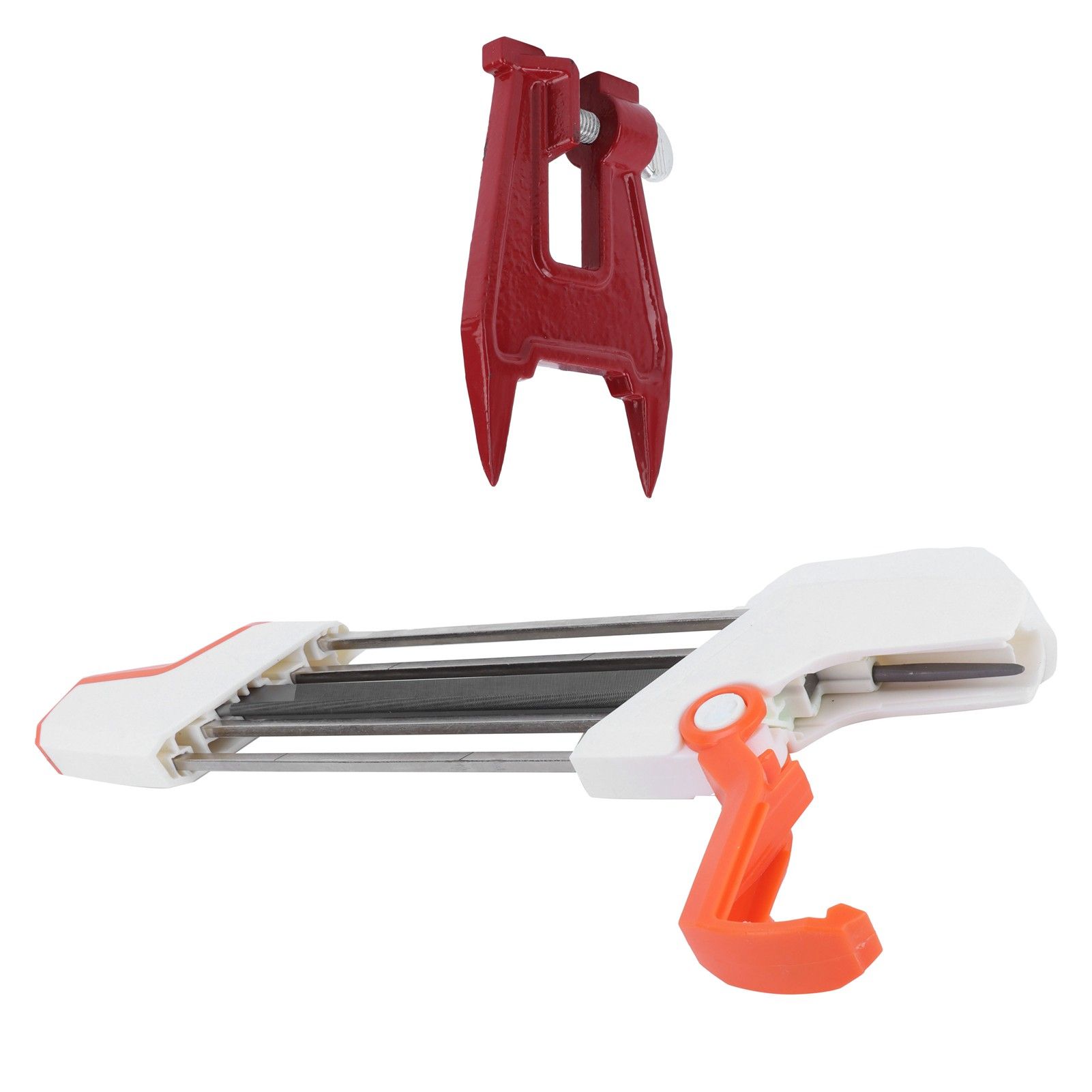 4.8mm Chainsaw Chain Sharpener Sharpening File with Chainsaw Filing Vise Set view 9