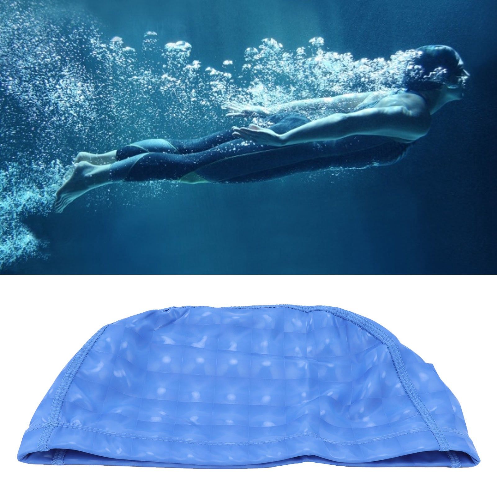 Swimming Cap Bright Color Waterproof Swimming Cap Hot Spring Swimming Cap for view 12