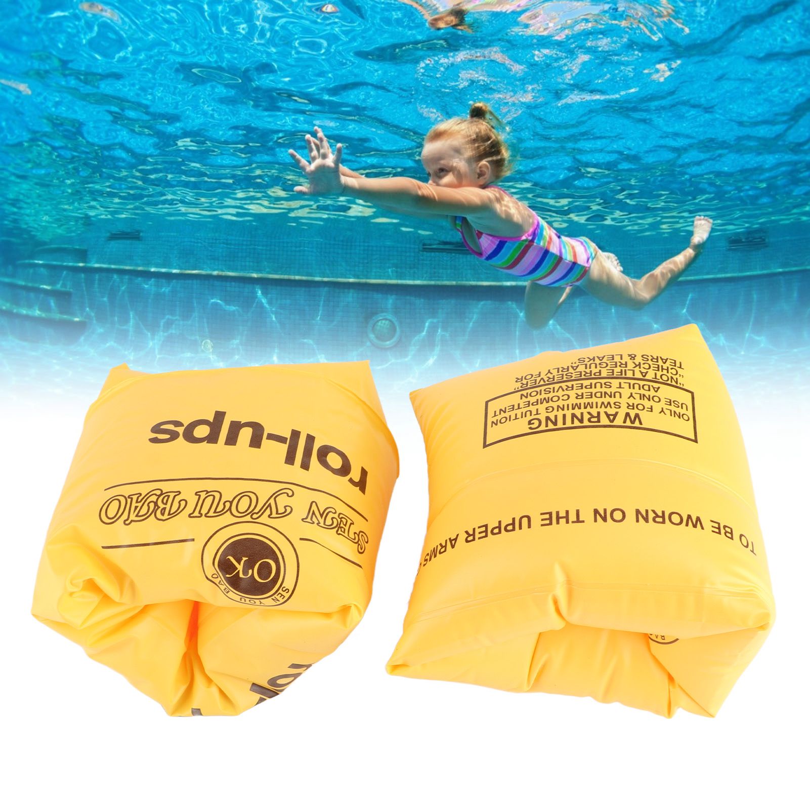 Inflatable Swim Arm Band Environmental PVC Non‑toxic Arm Sling Floater Sleeves view 11