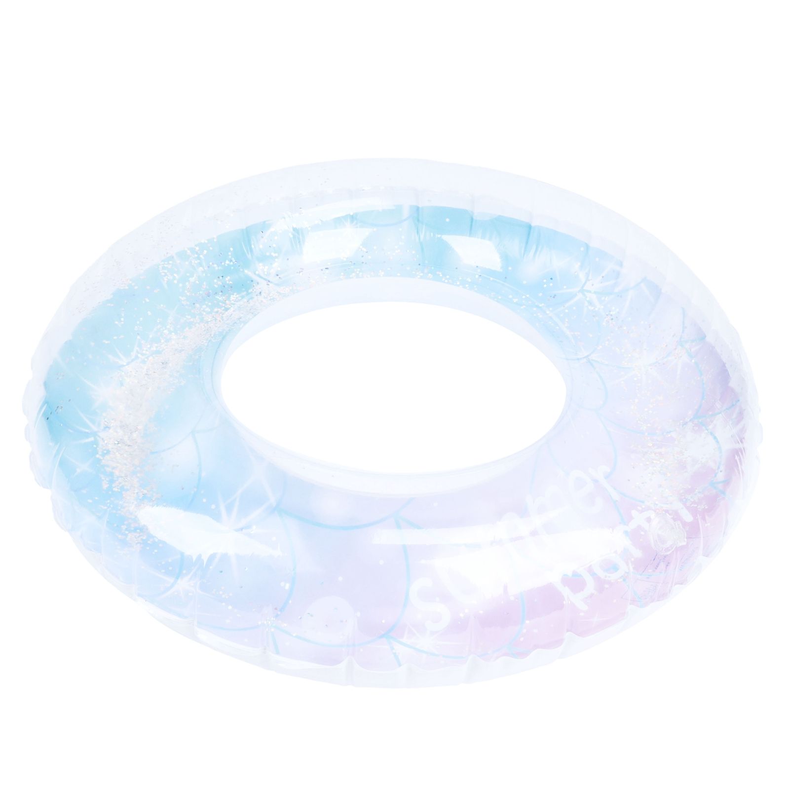 Inflatable Swimming Pool Buoy Sweet Color Flashing Swimming Ring for Summer