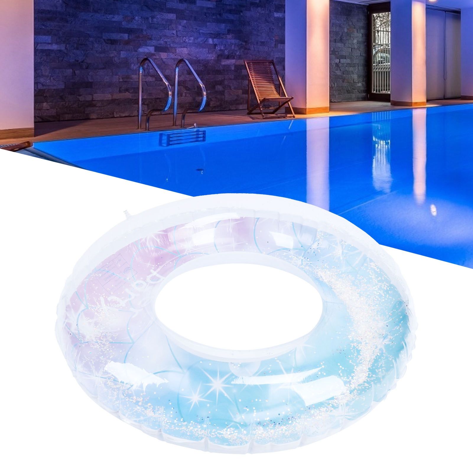 Inflatable Swimming Pool Buoy Sweet Color Flashing Swimming Ring for Summer view 12