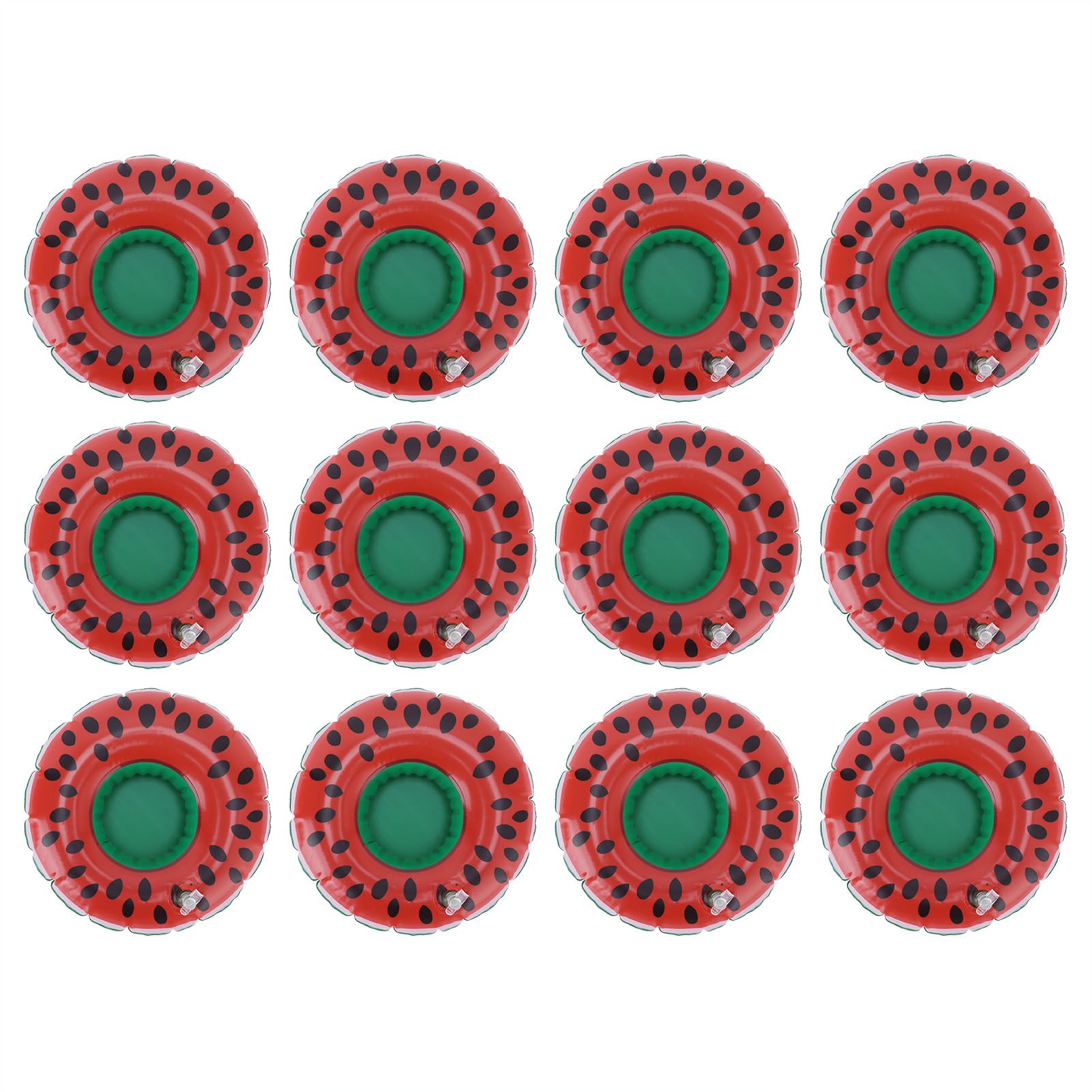 12pcs Watermelon Inflatable Coaster Drink Cup Holder Drink Floats for view 2