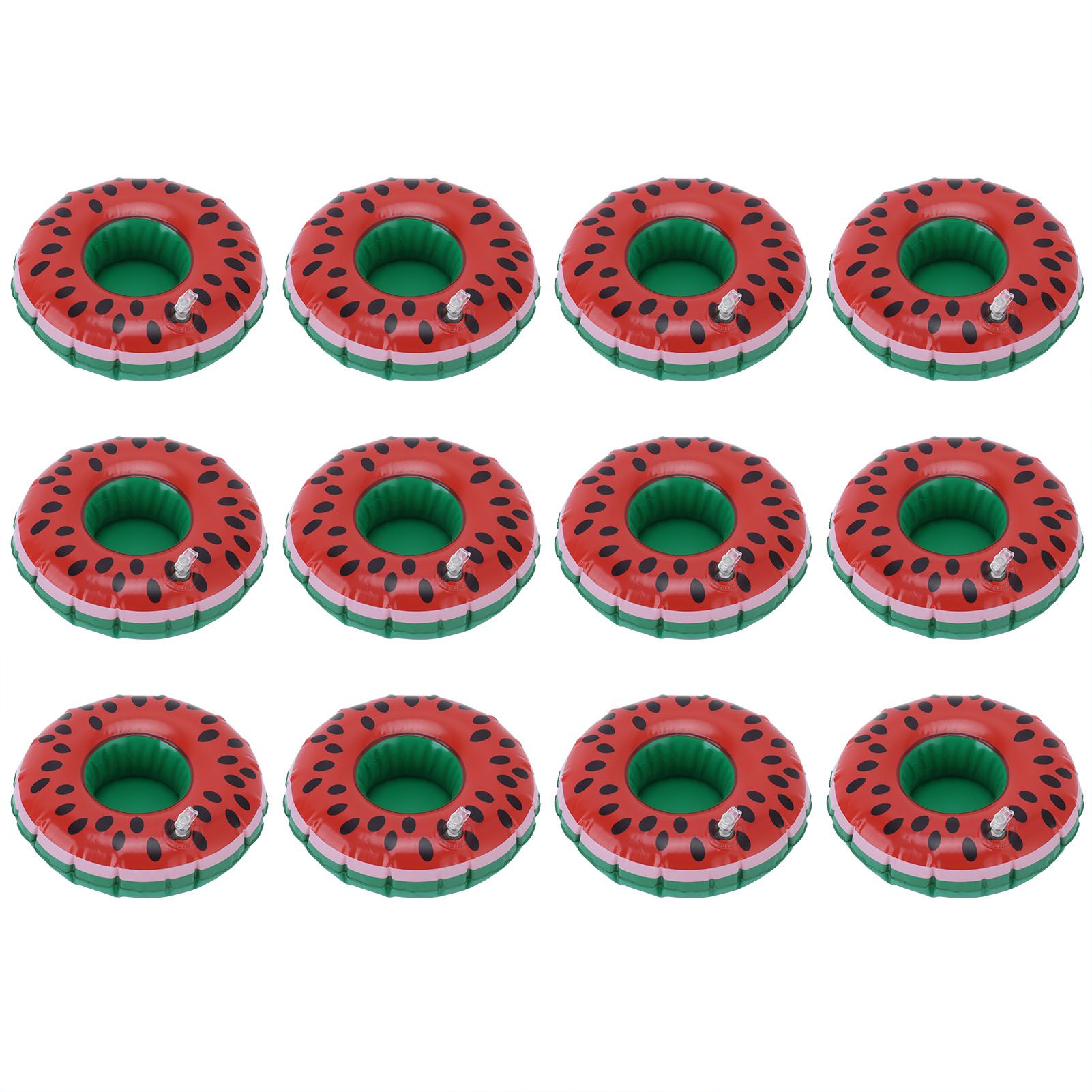 12pcs Watermelon Inflatable Coaster Drink Cup Holder Drink Floats for view 3