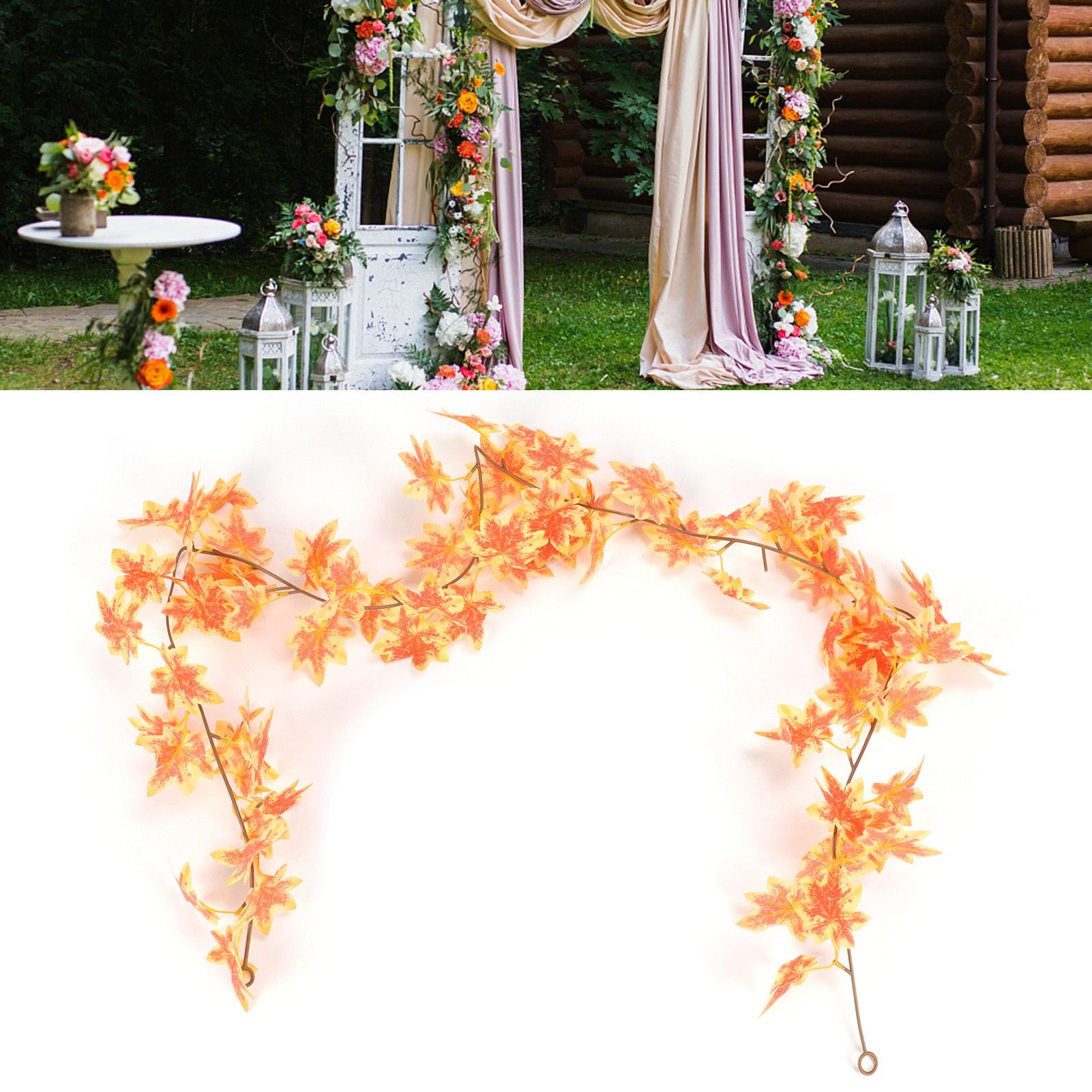 5.25ft Artificial Leaf Gardening Plant Background Room Decor for Weddings view 12