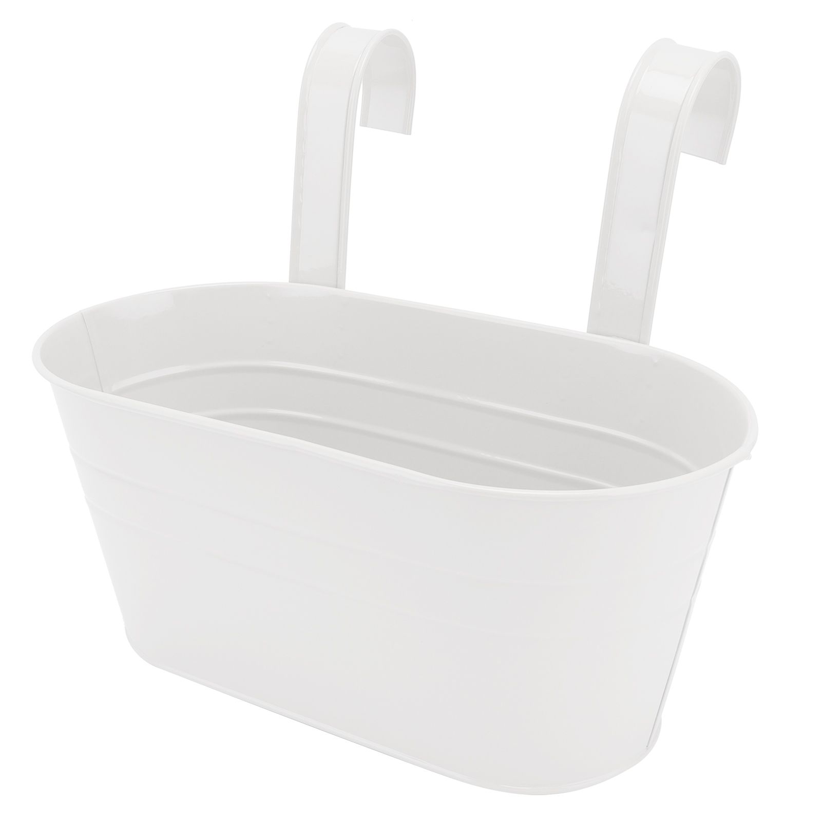 Hanging Flower Planter Iron Bucket Flower Pot Holder with Detachable Hook for view 3