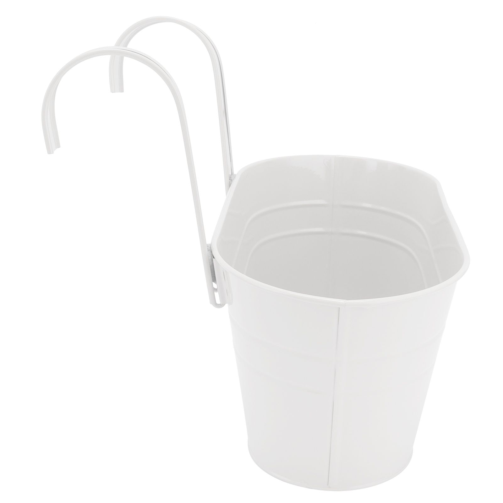 Hanging Flower Planter Iron Bucket Flower Pot Holder with Detachable Hook for view 4