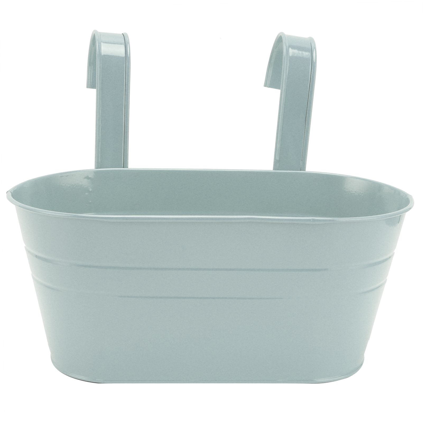 Hanging Flower Planter Iron Bucket Flower Pot Holder with Detachable Hook for view 2