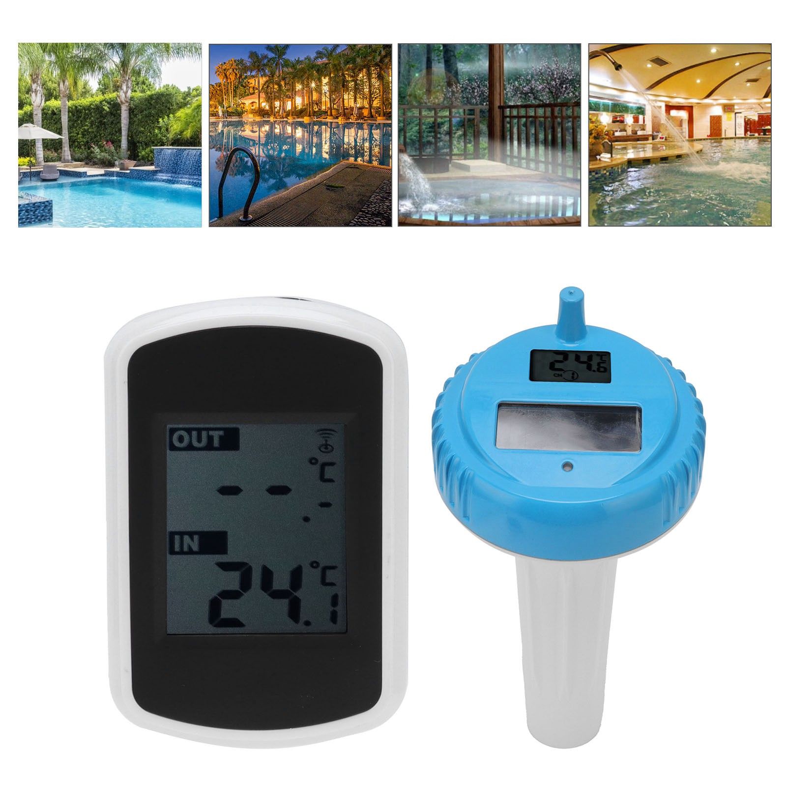 Floating Solar Wireless Thermometer Waterproof Swimming Pool Water Temperature view 11