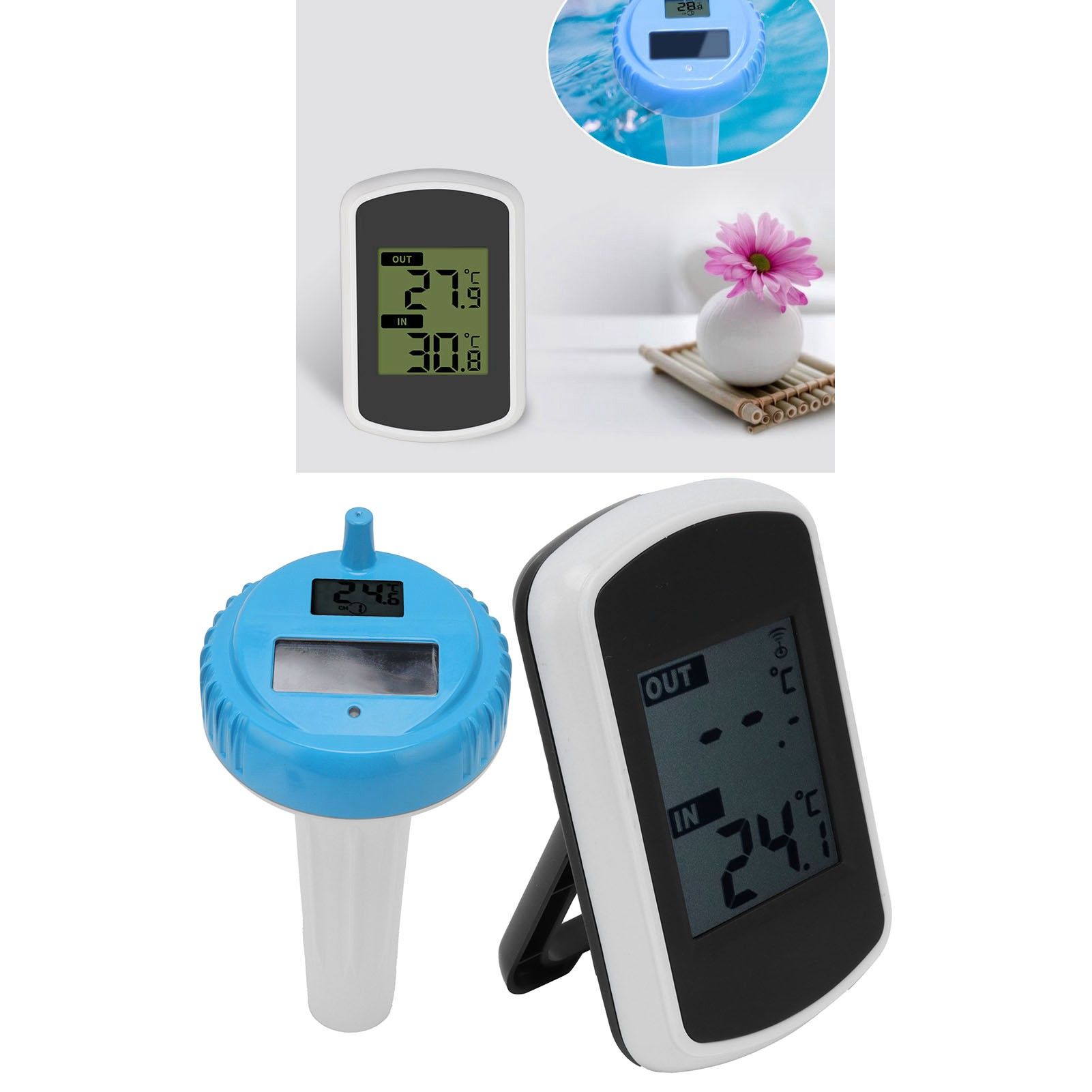 Floating Solar Wireless Thermometer Waterproof Swimming Pool Water Temperature view 12