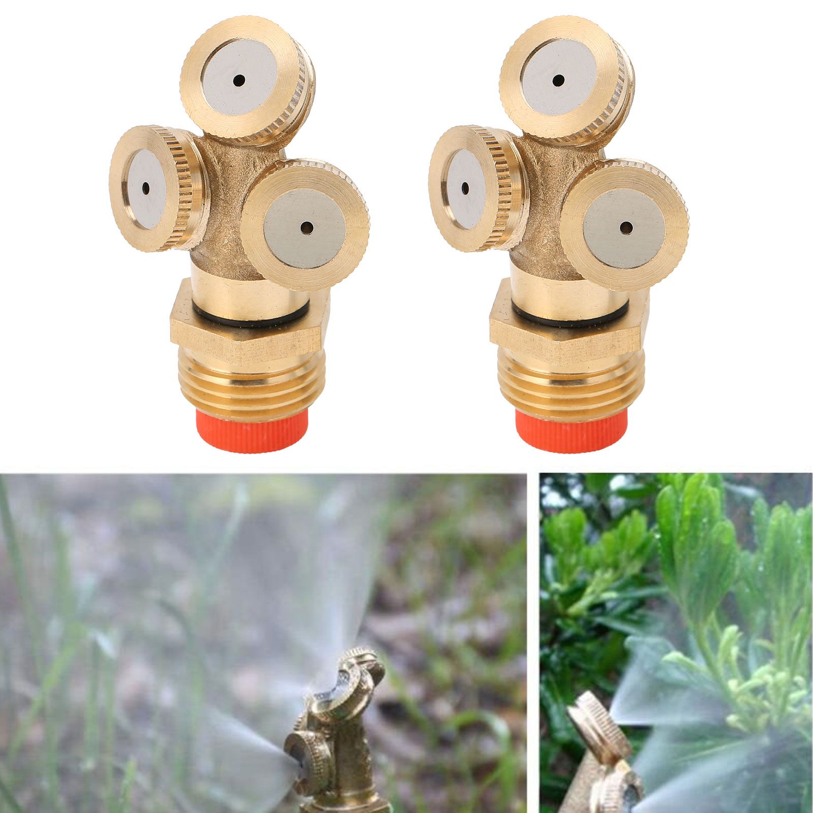 2PCS G1/2 High Pressure Spray Sprinkler 3 Hole Irrigation Nozzle Head with view 11