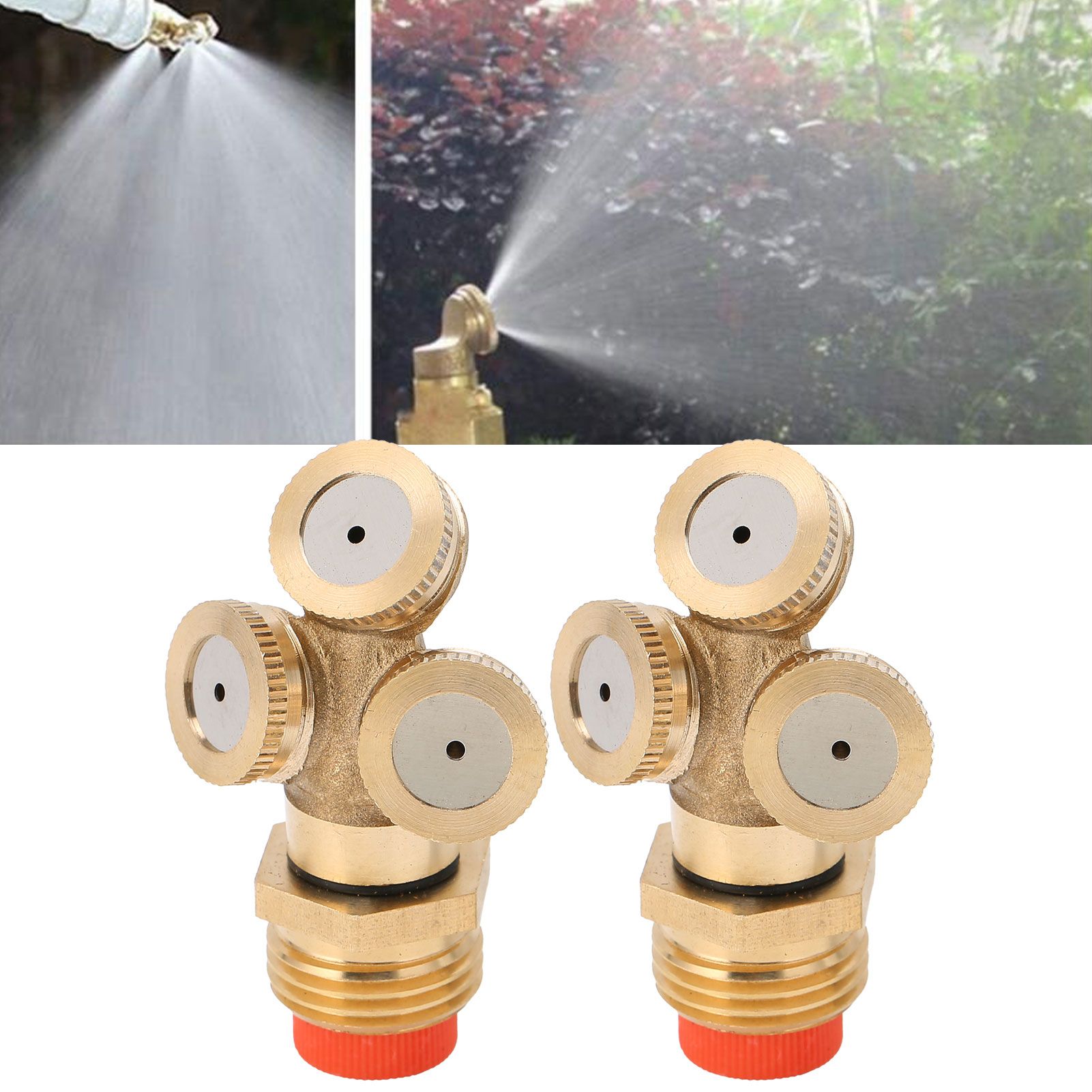 2PCS G1/2 High Pressure Spray Sprinkler 3 Hole Irrigation Nozzle Head with view 12