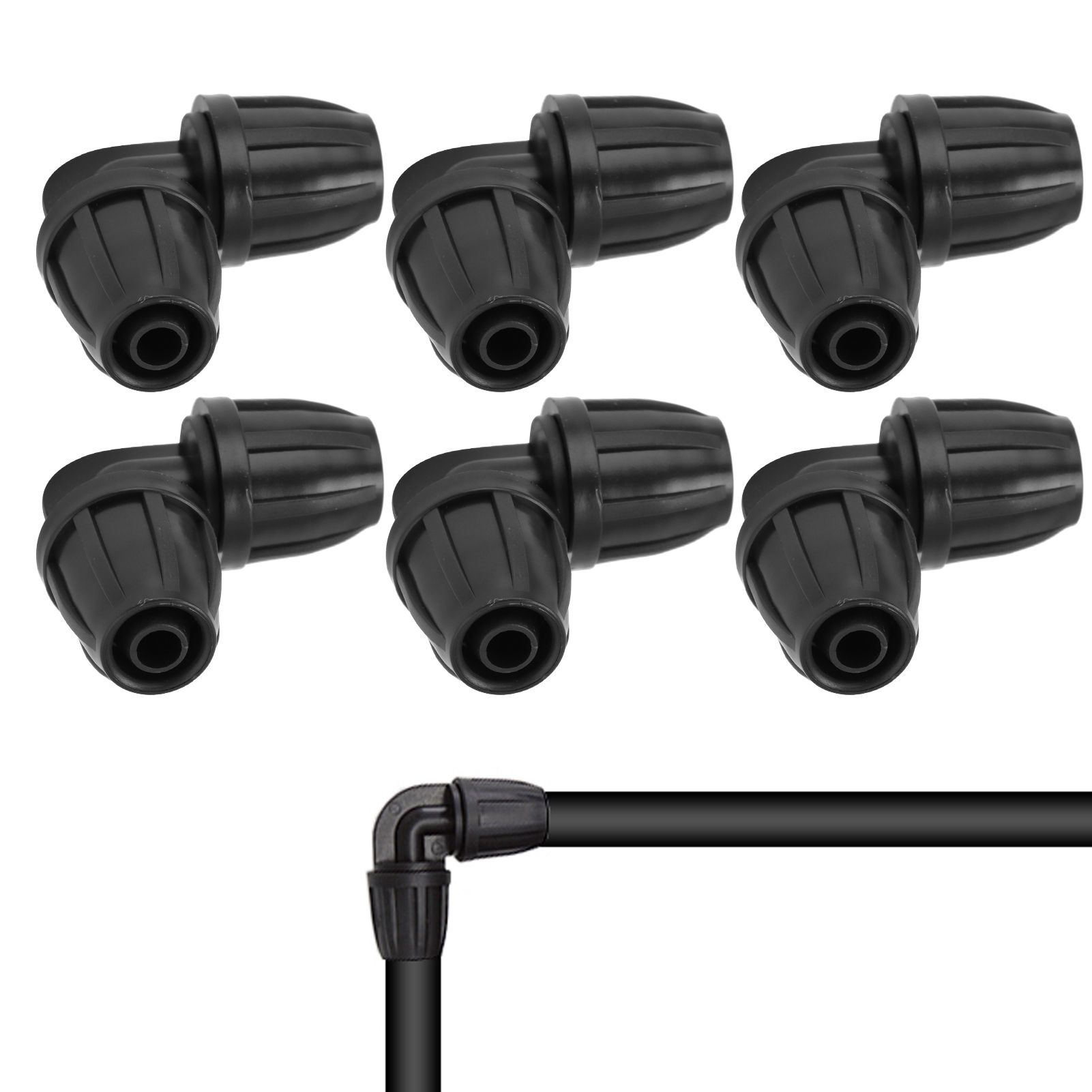 20Pcs 8/11 Elbow with Lock Garden Hose Connector Adapter Garden Drip view 11