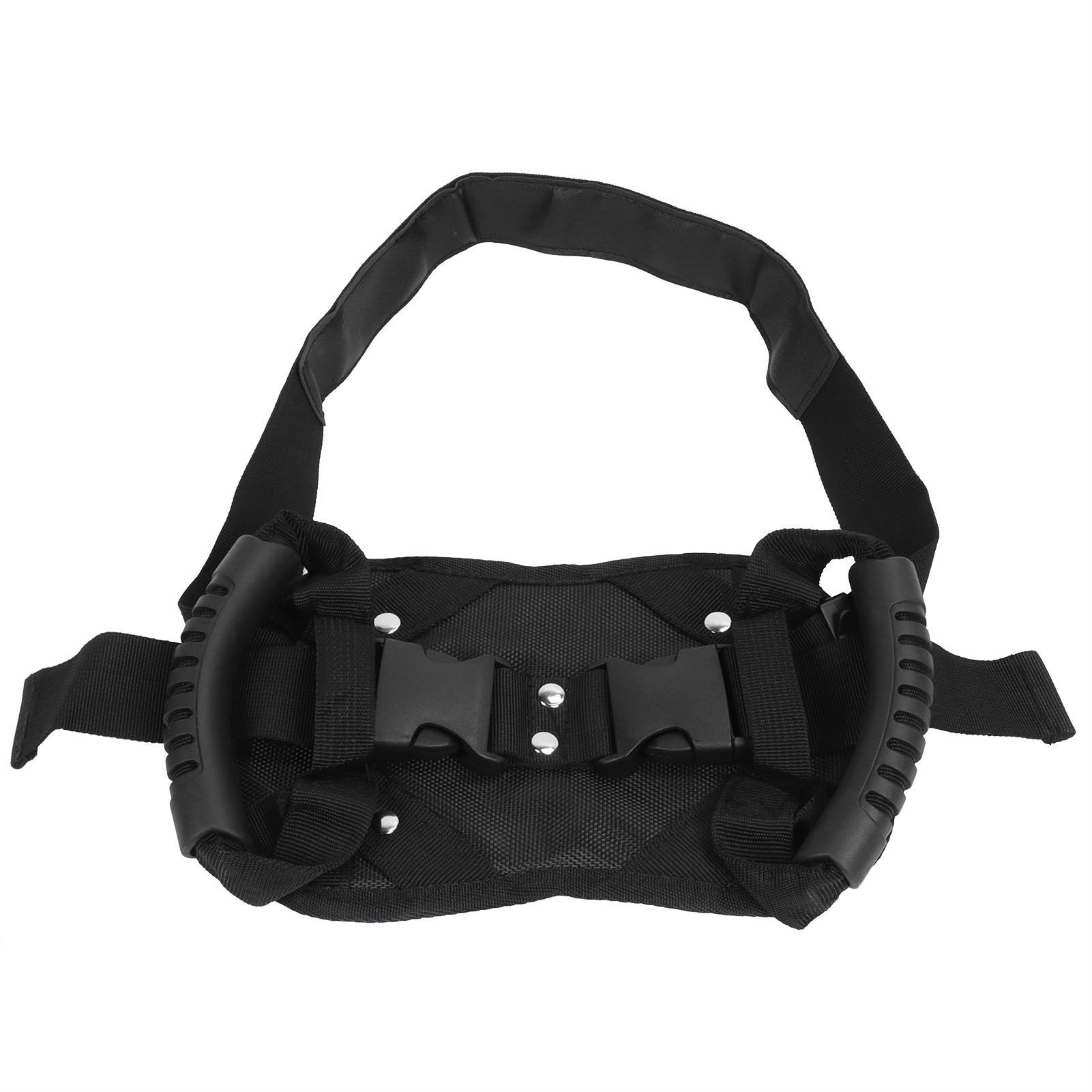 Black Motorcycle Safety Belt Electromobile Rear Seat Safety Strap Handle for view 3