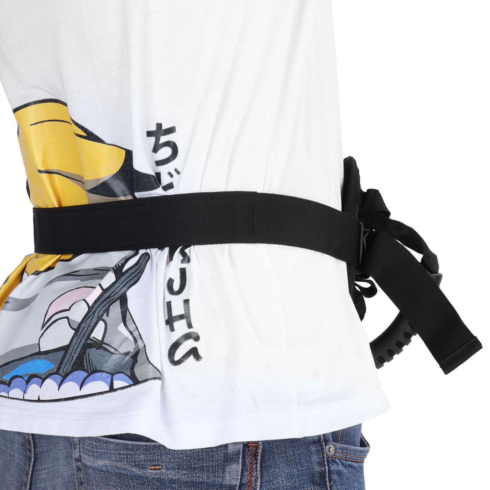 Black Motorcycle Safety Belt Electromobile Rear Seat Safety Strap Handle for view 10