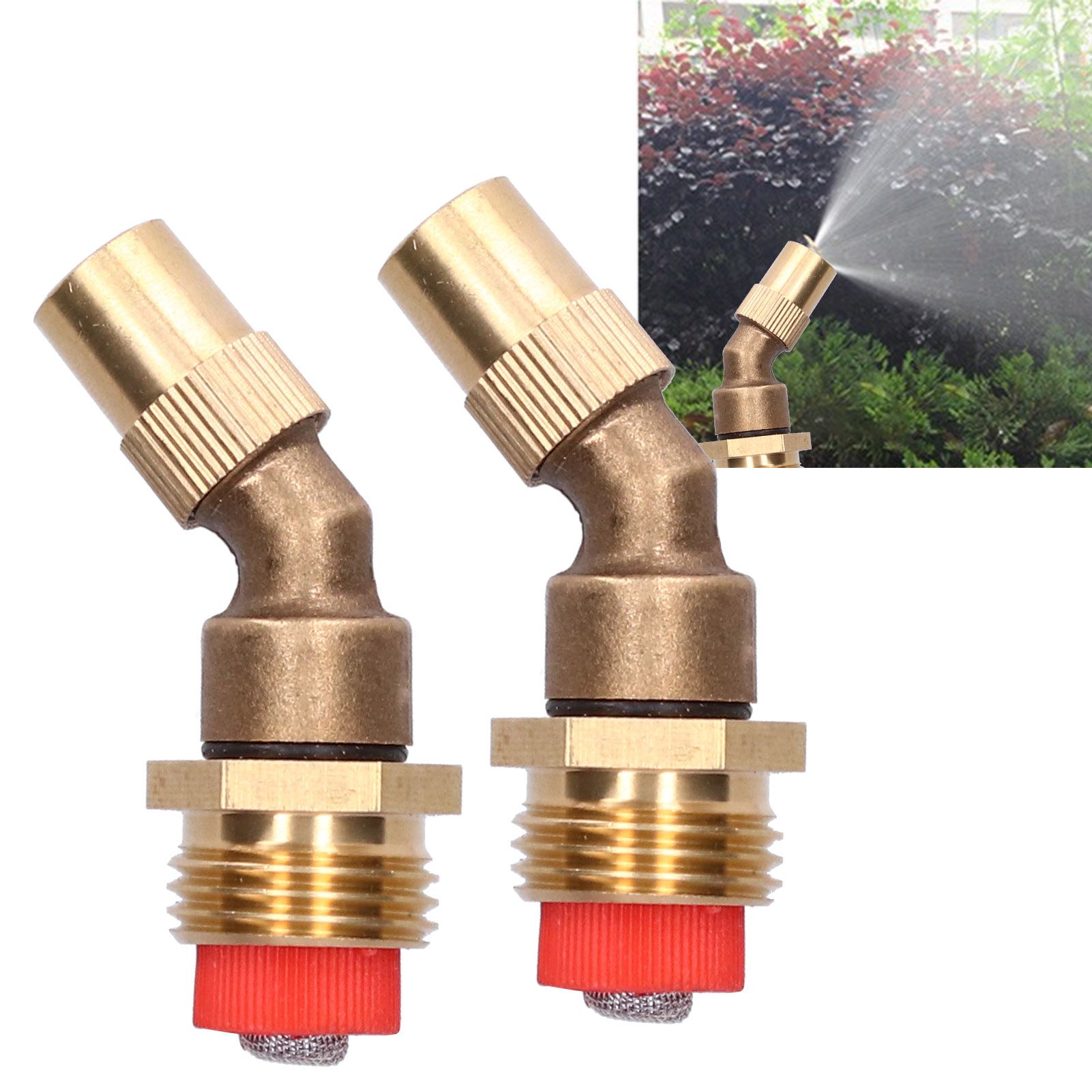 2Pcs Adjustable Atomizing Elbow Sprayer with Filter G1/2 Male Thread view 12