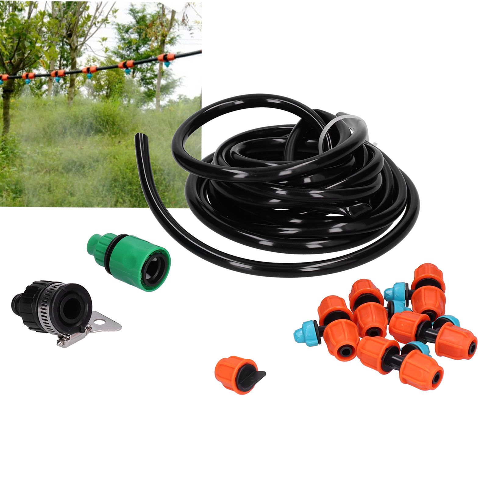 5m Garden Irrigation Kit 9/12 Hose Spray Nozzle Automatic Watering System for view 11