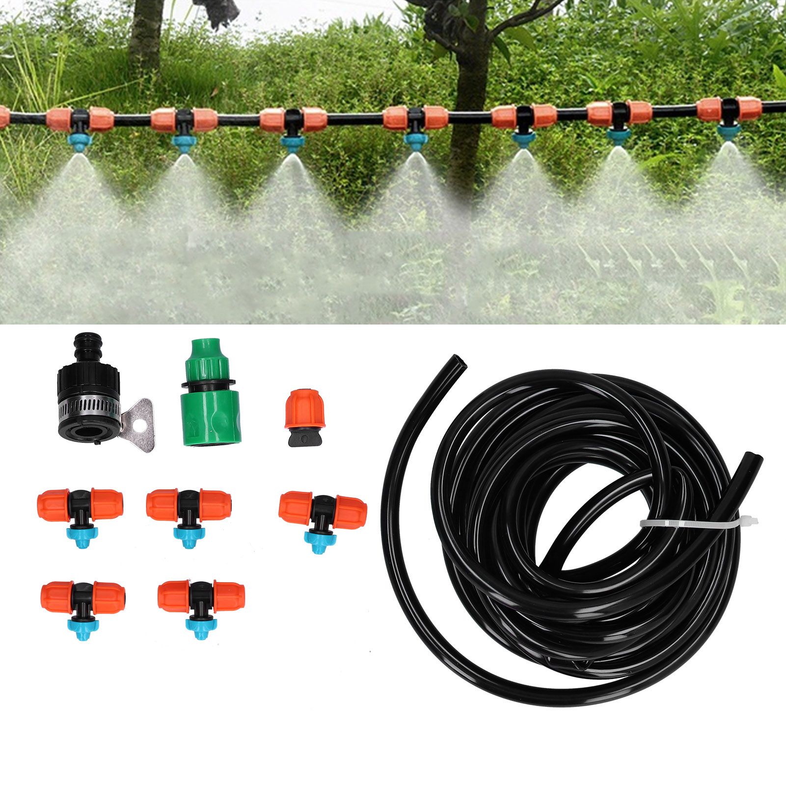 5m Garden Irrigation Kit 9/12 Hose Spray Nozzle Automatic Watering System for view 12