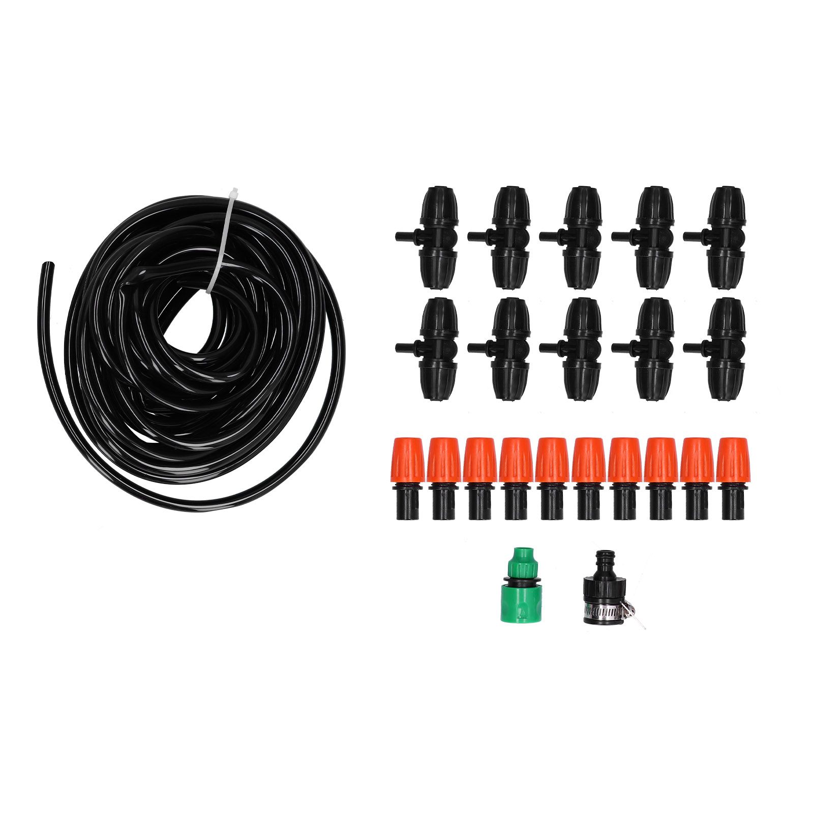 10M 8/11 Hose Garden Irrigation System 10PCS Adjustable Sprinkler Micro Nozzle view 2