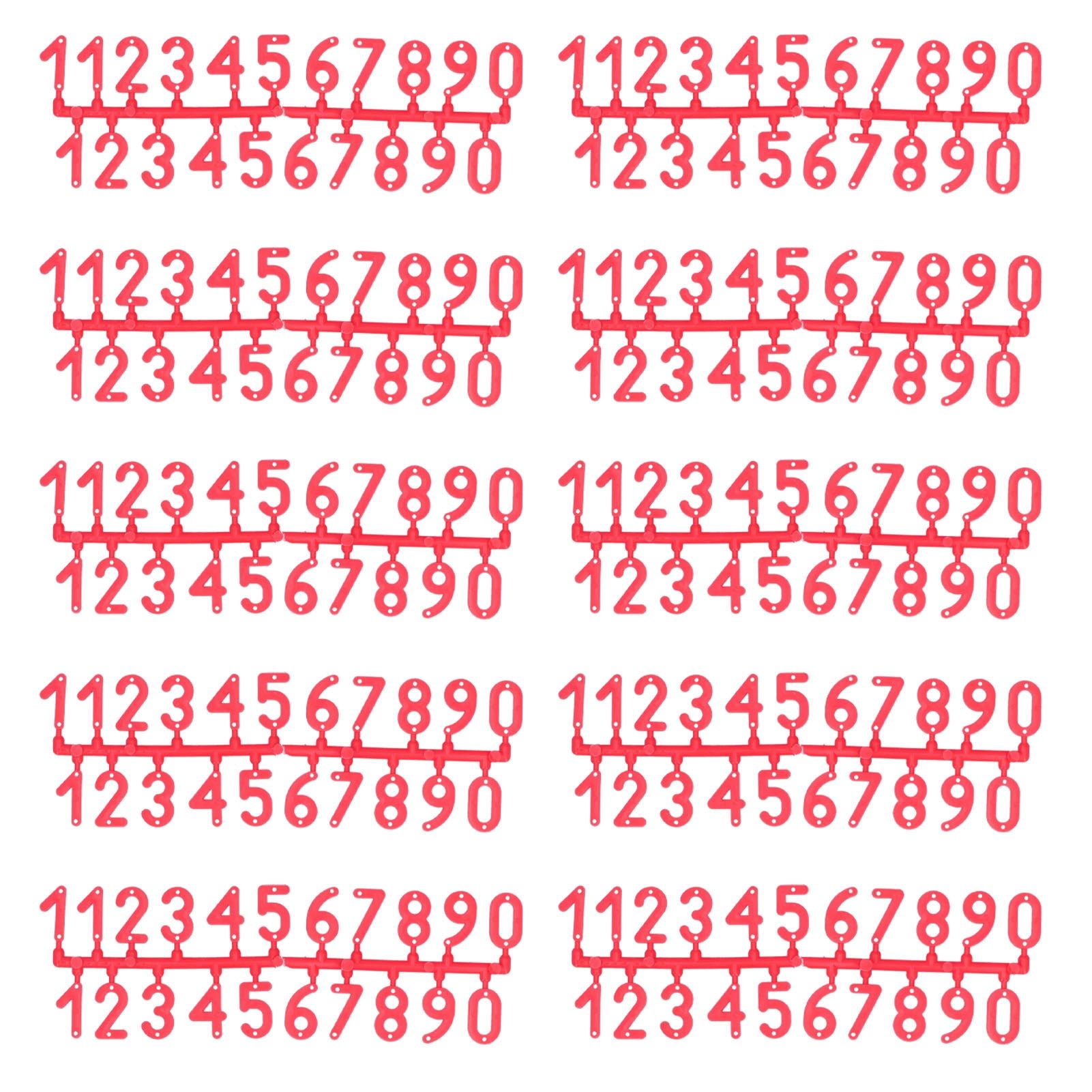 10Set Plastic Number Tag Number Sign Number Marking for Residence Apartment view 2