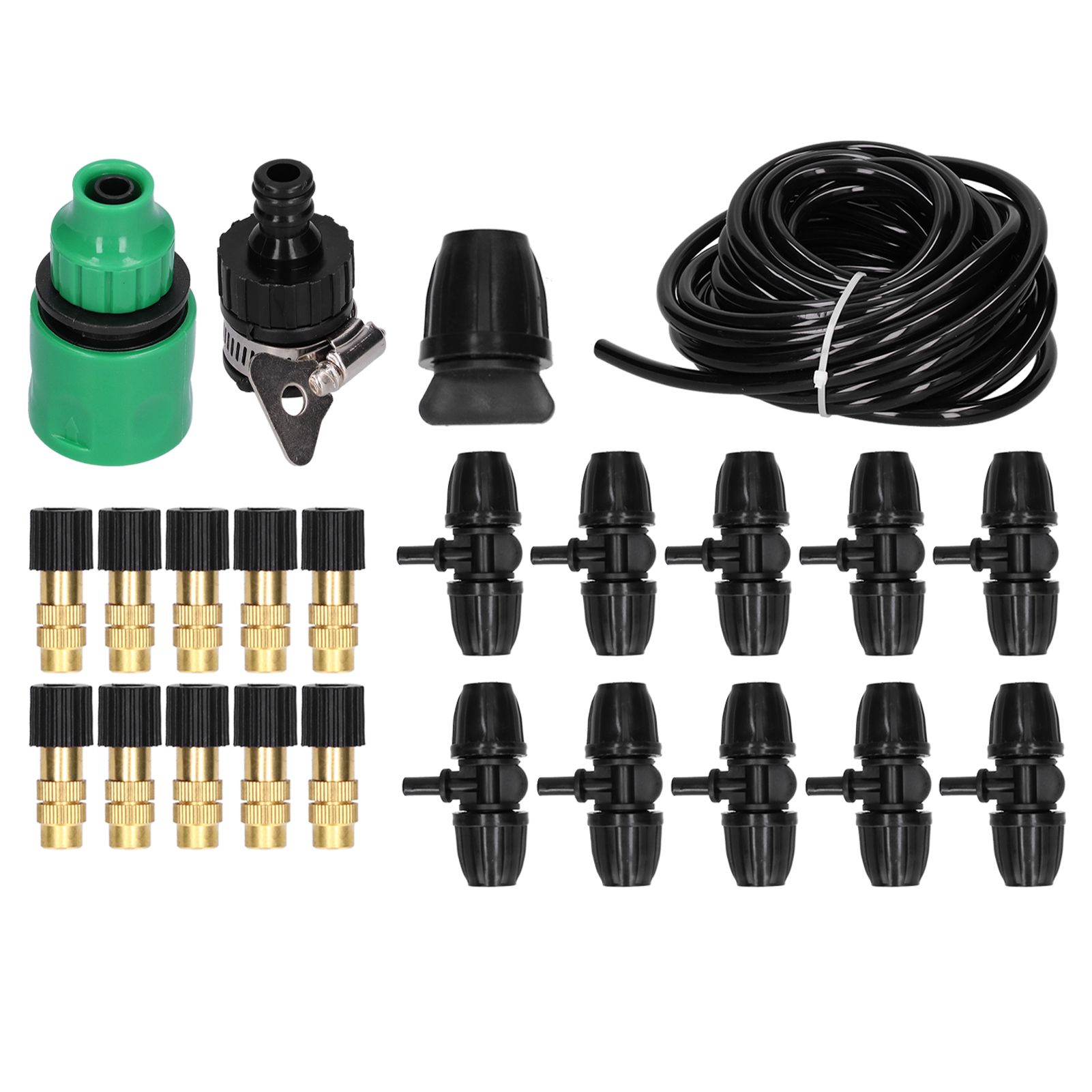 10m Irrigation Atomizing Kit Adjustable Copper Nozzle 8/11 Hose Set for Garden view 2