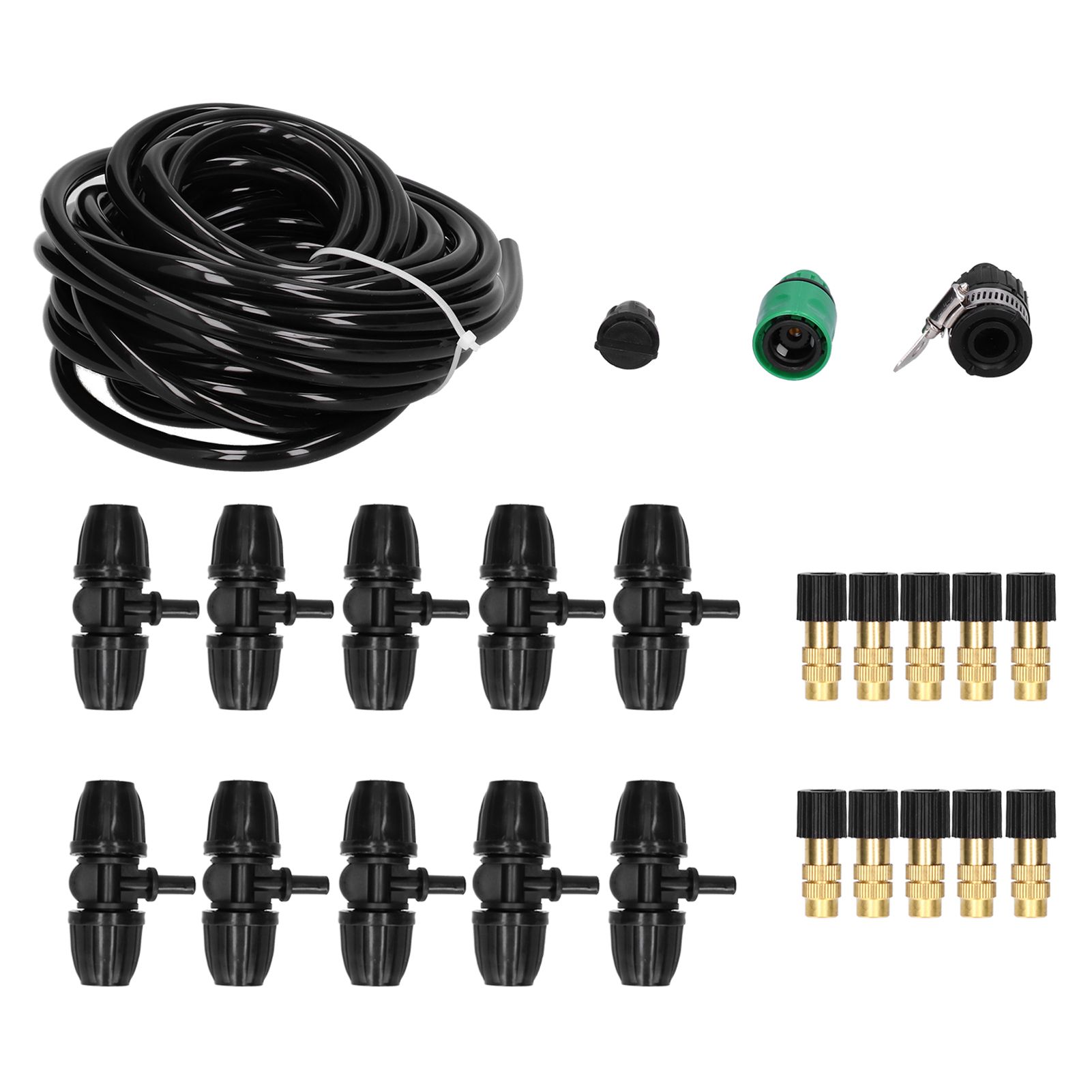 10m Irrigation Atomizing Kit Adjustable Copper Nozzle 8/11 Hose Set for Garden view 3