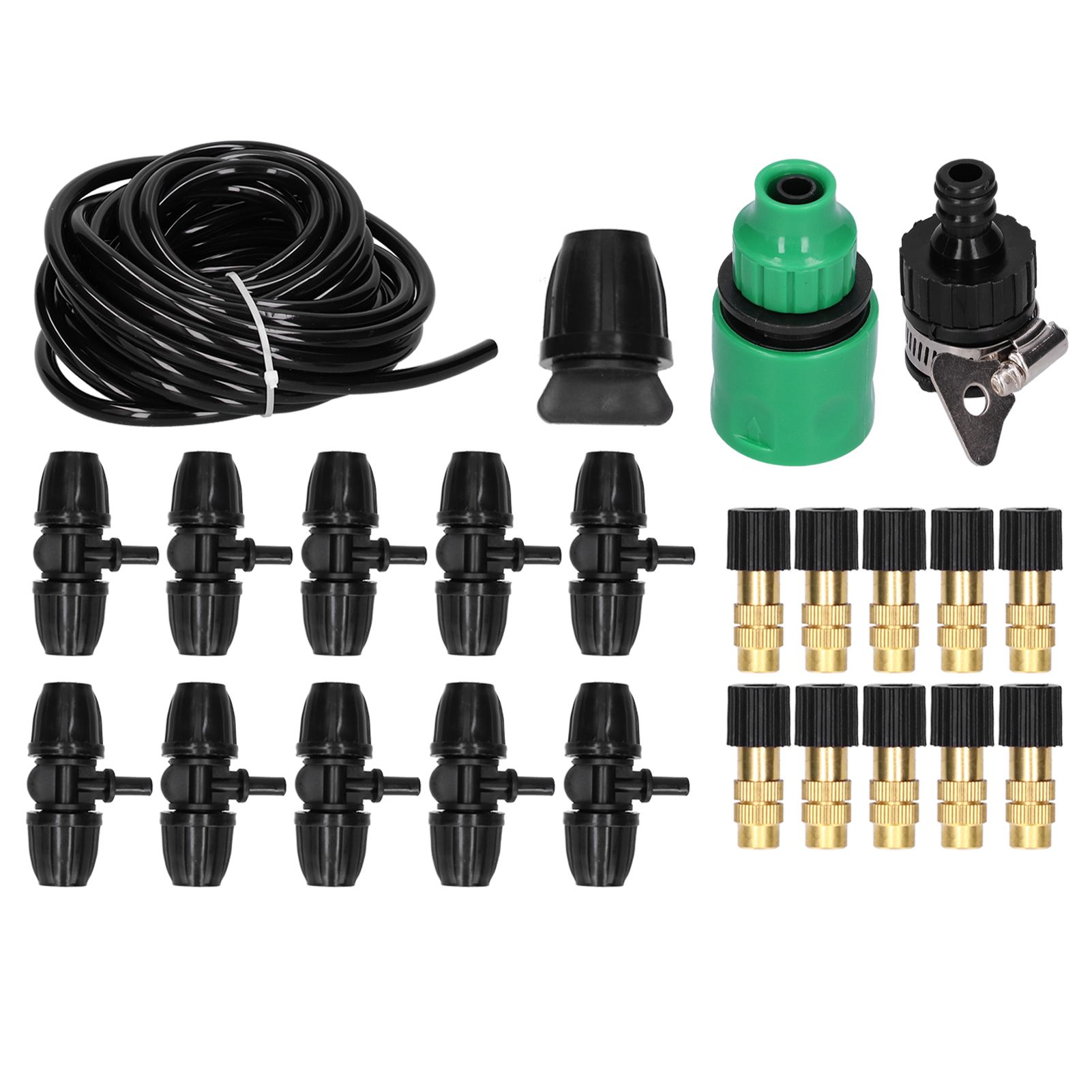 10m Irrigation Atomizing Kit Adjustable Copper Nozzle 8/11 Hose Set for Garden view 4