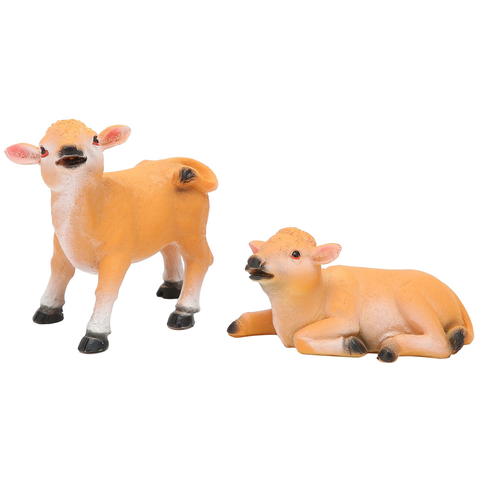 2PCS Calf Decoration Gardening Bonsai Decoration Animal Model Flower Pot view 6