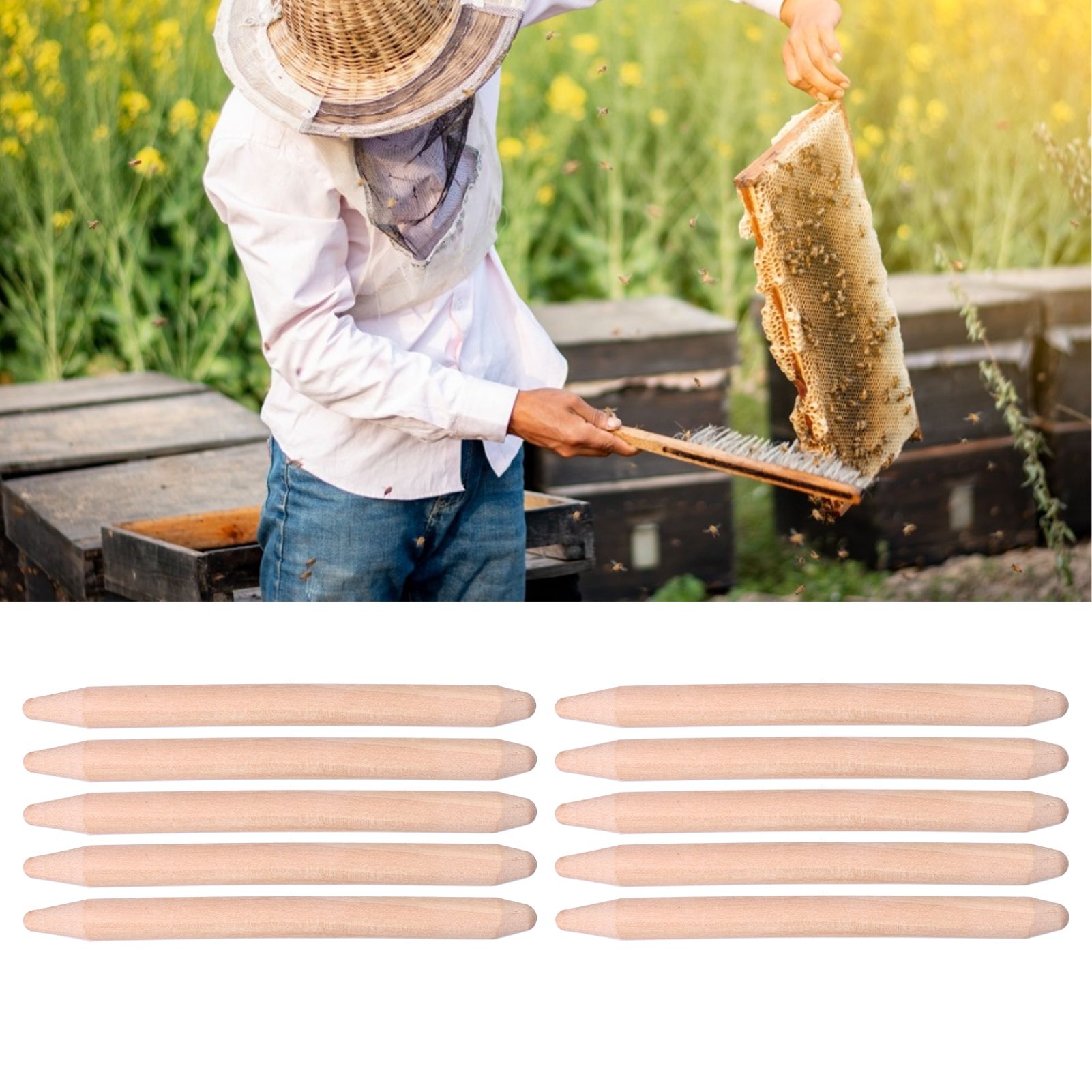10PCS Queen Bee Rearing Stick Double Headed Queen Cell Stick Beekeeping view 11