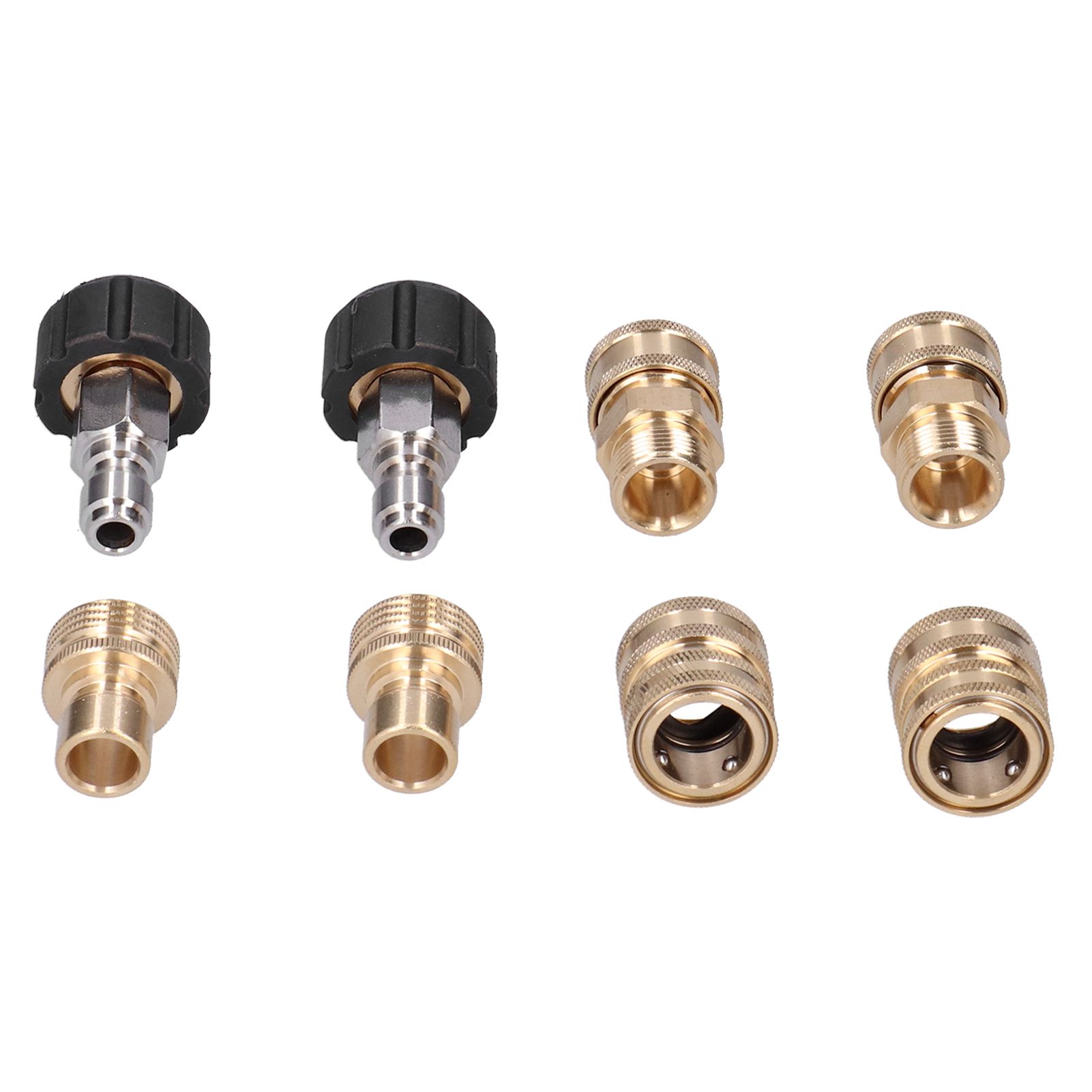 8Pcs High Pressure Washer Adapter Coupler Set Brass Quick Disconnect Connector Kit view 6