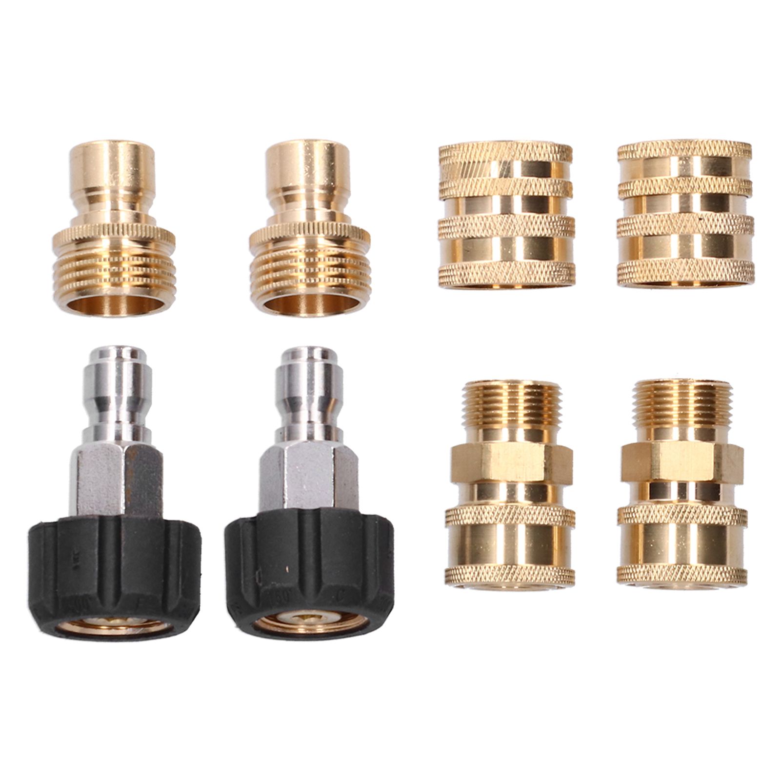 8Pcs High Pressure Washer Adapter Coupler Set Brass Quick Disconnect Connector Kit view 7
