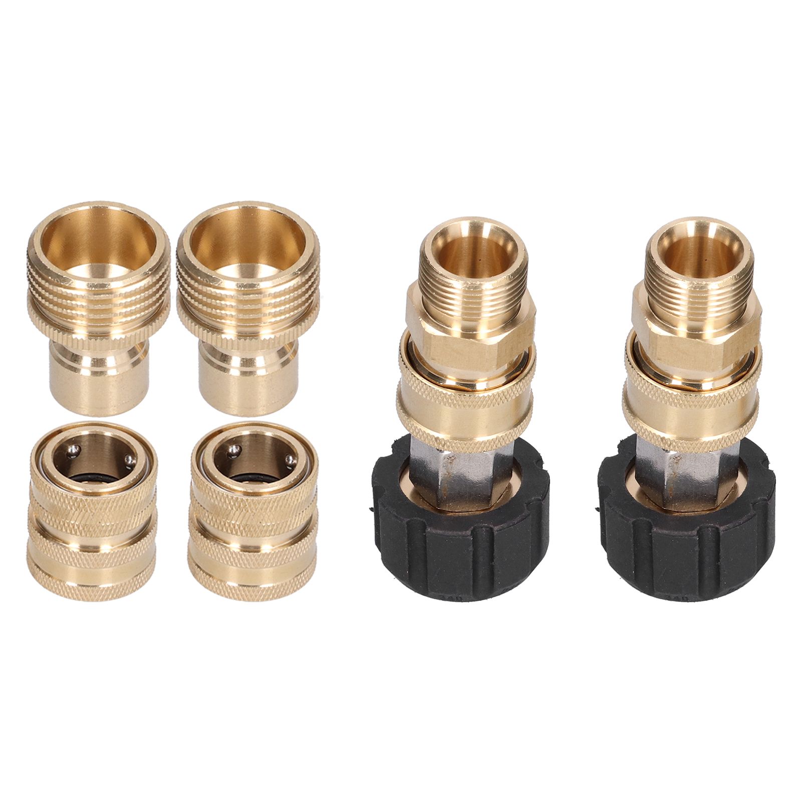 8Pcs High Pressure Washer Adapter Coupler Set Brass Quick Disconnect Connector Kit view 9