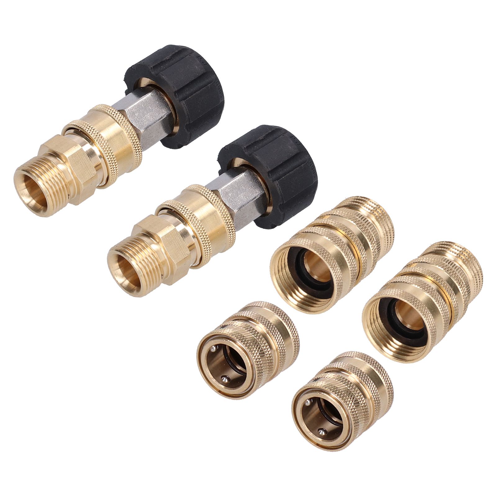 8Pcs High Pressure Washer Adapter Coupler Set Brass Quick Disconnect Connector Kit view 10