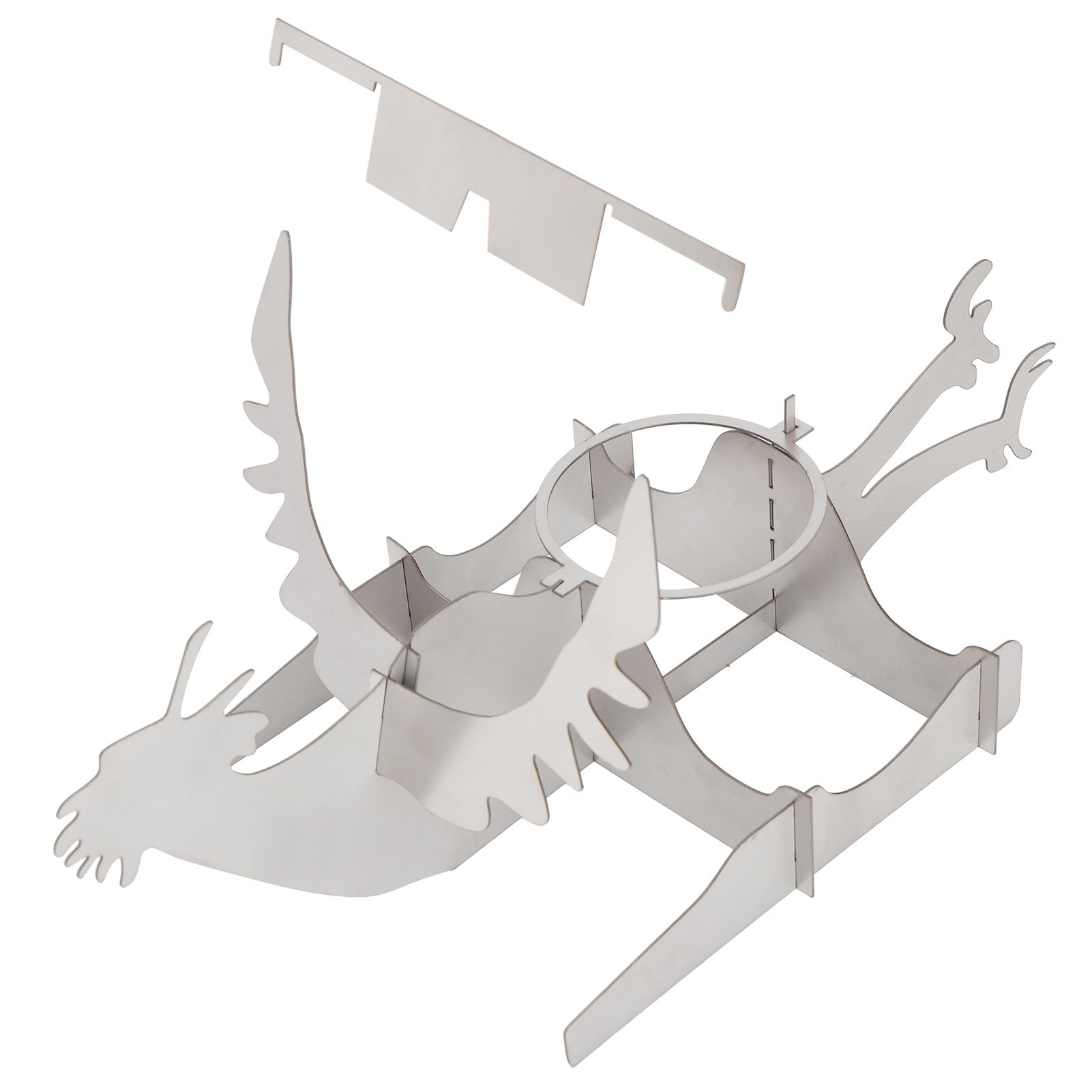 Portable Chicken Stand Stainless Steel Grill Beer Holder Chicken Rack for view 5