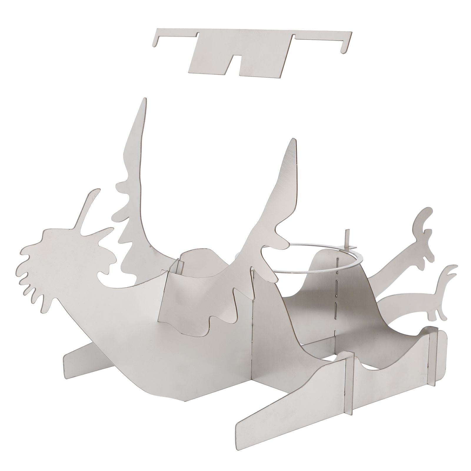 Portable Chicken Stand Stainless Steel Grill Beer Holder Chicken Rack for view 6
