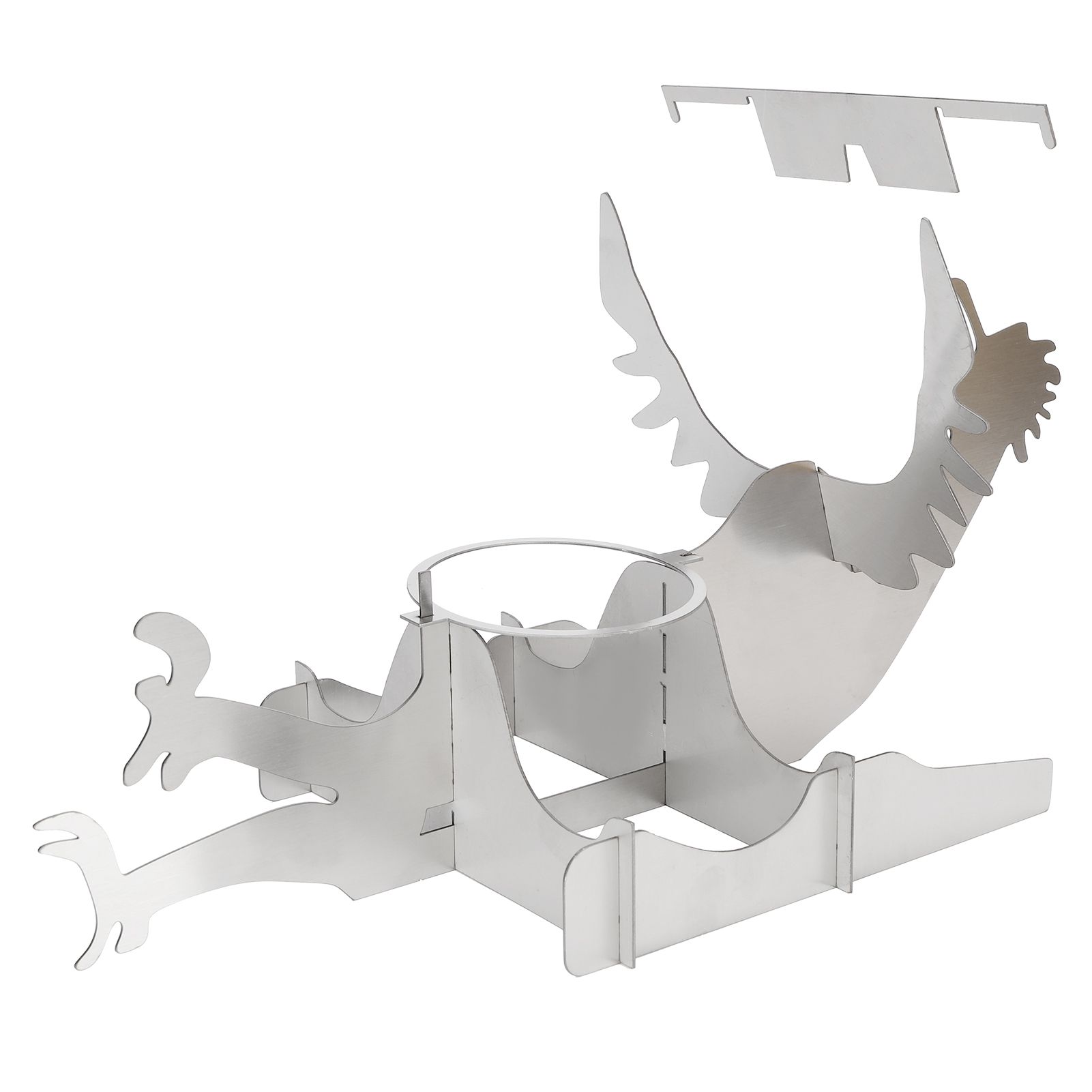 Portable Chicken Stand Stainless Steel Grill Beer Holder Chicken Rack for view 7