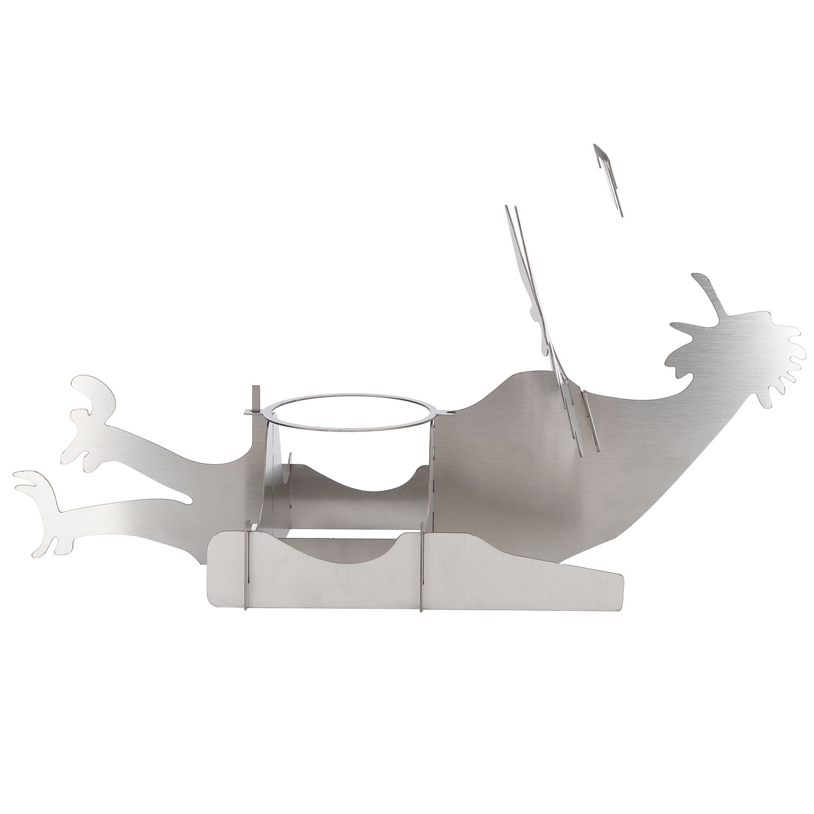Portable Chicken Stand Stainless Steel Grill Beer Holder Chicken Rack for view 9